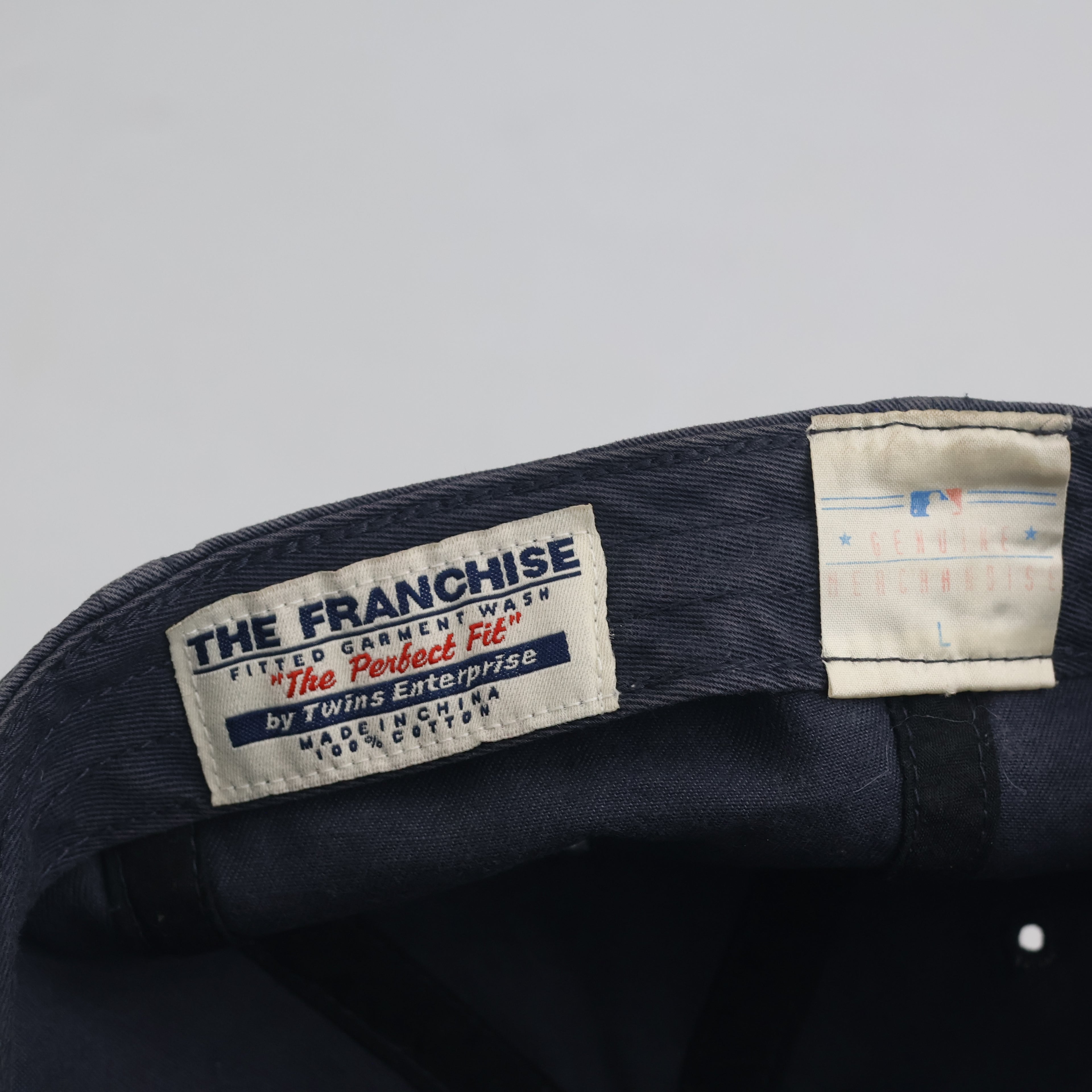 Thrifted Vintage MLB Boston Red Sox 'The Franchise' Garment Wash Dad Hat - Grey