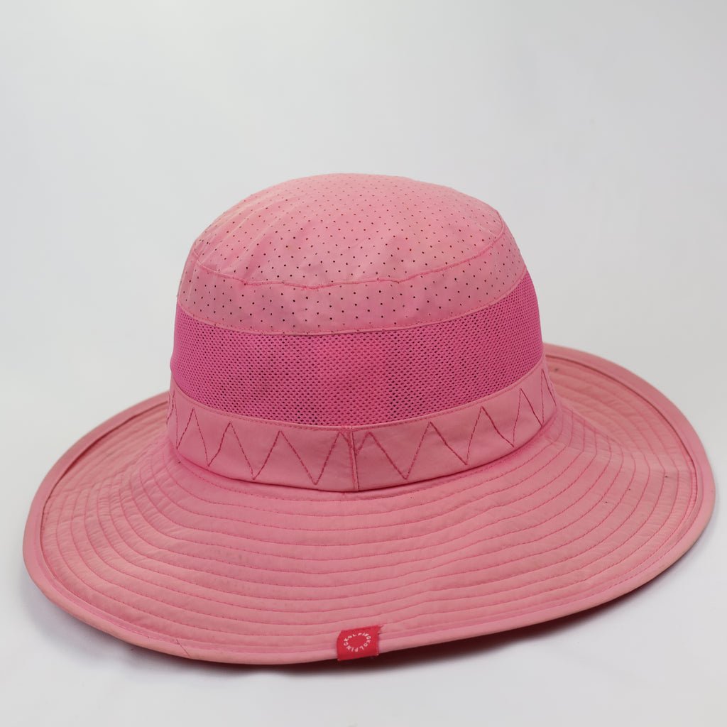 Vintage Outdoor World Mesh Boonie Thrifted Hat - Breathable Hiking Sun Cap - Tan