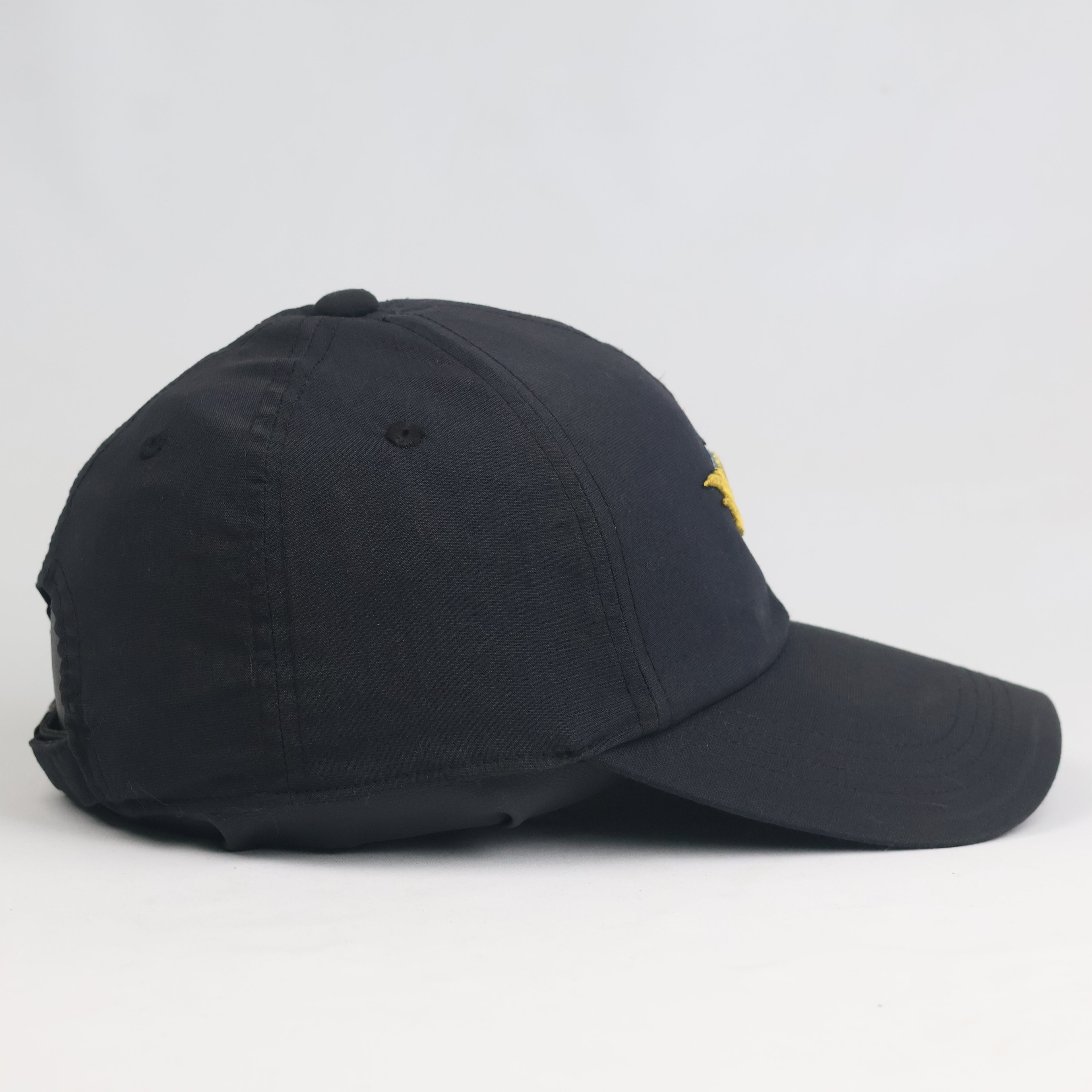 Vintage Black Emblem Embroidered Military Style Dad Hat Cap - 57-59cm
