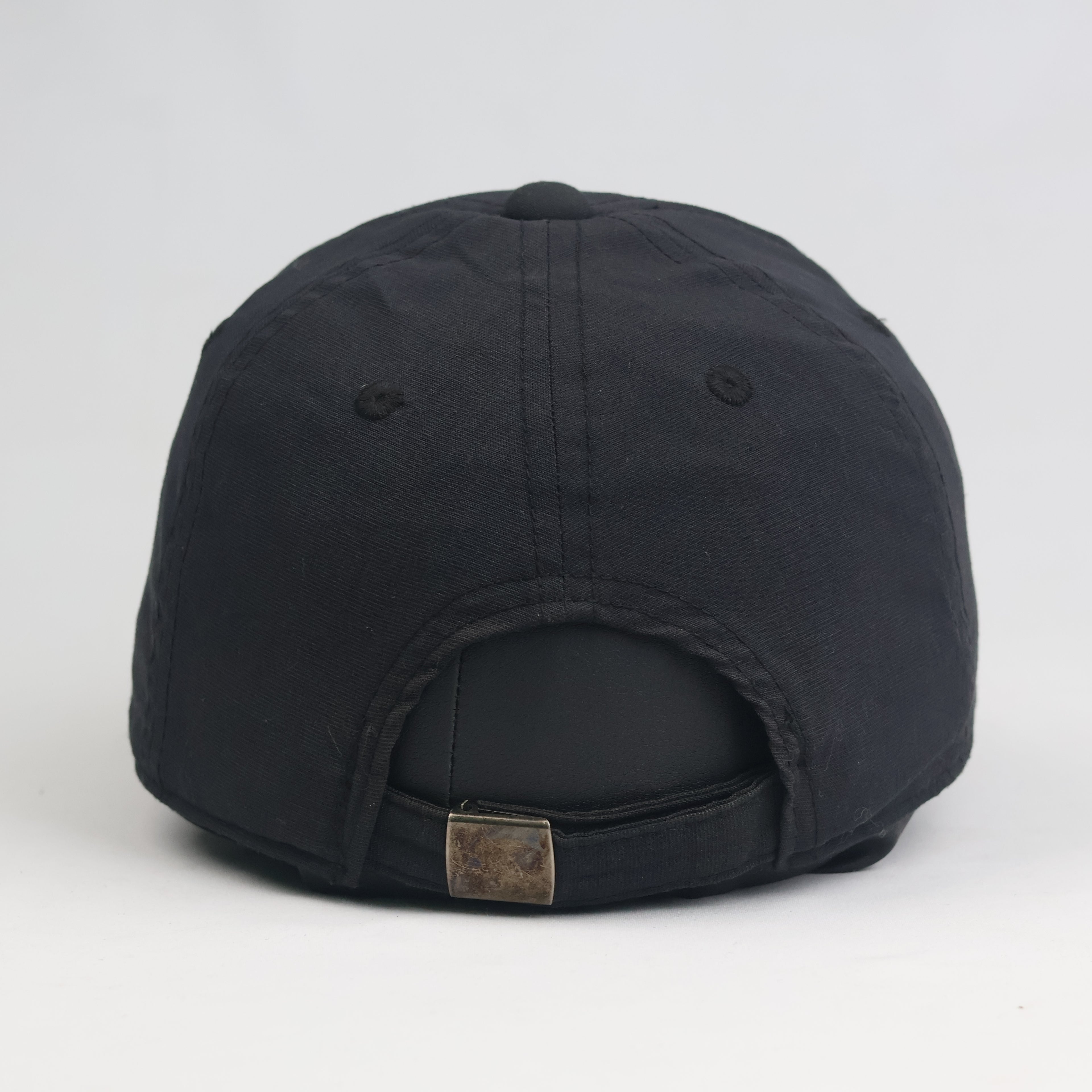 Vintage Black Emblem Embroidered Military Style Dad Hat Cap - 57-59cm