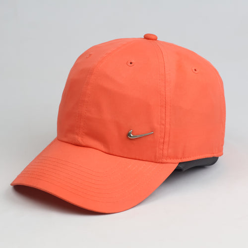 Thrifted Nike Heritage 86 Bright Orange Metal Swoosh Low Profile Dad Hat - 57-59cm