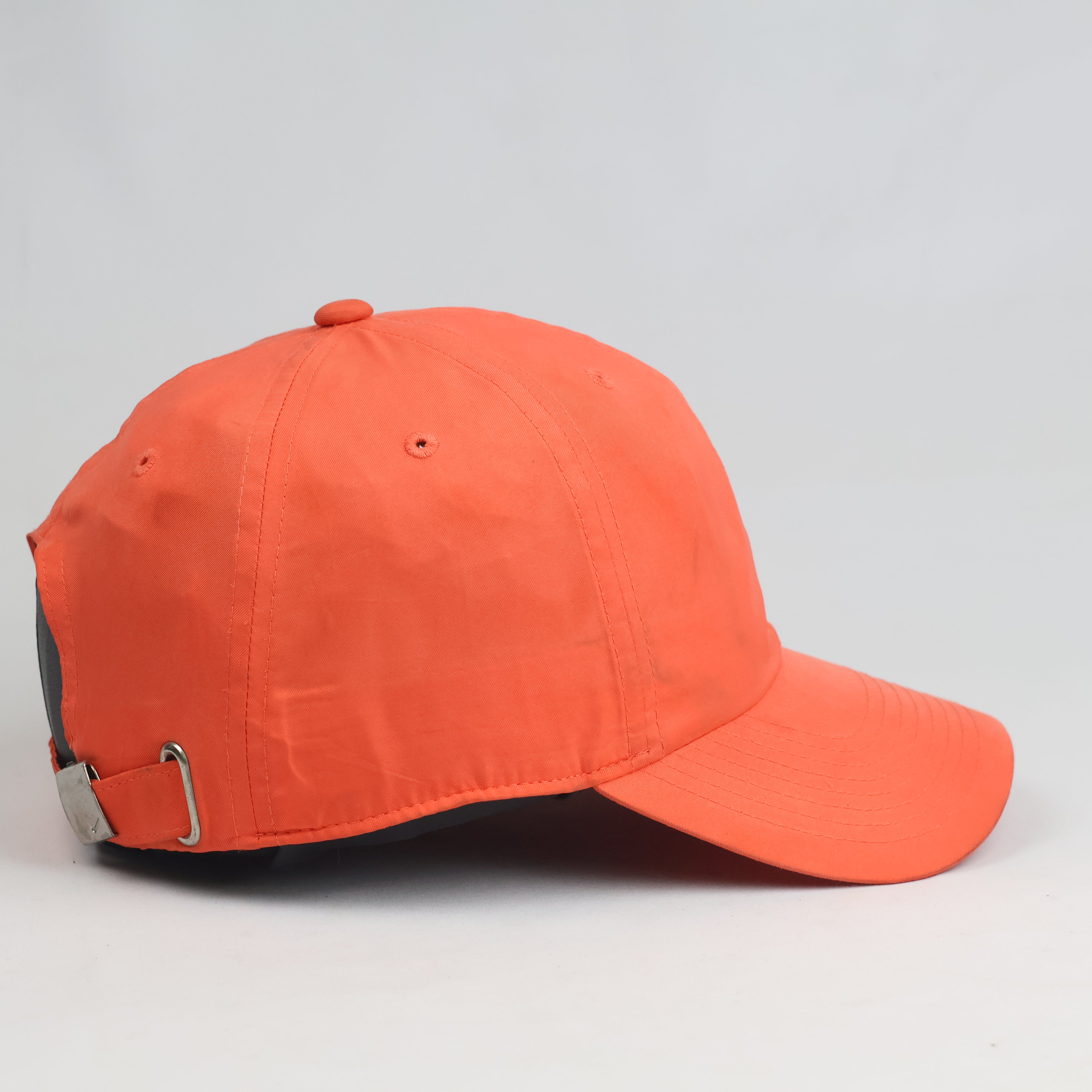 Thrifted Nike Heritage 86 Bright Orange Metal Swoosh Low Profile Dad Hat - 57-59cm