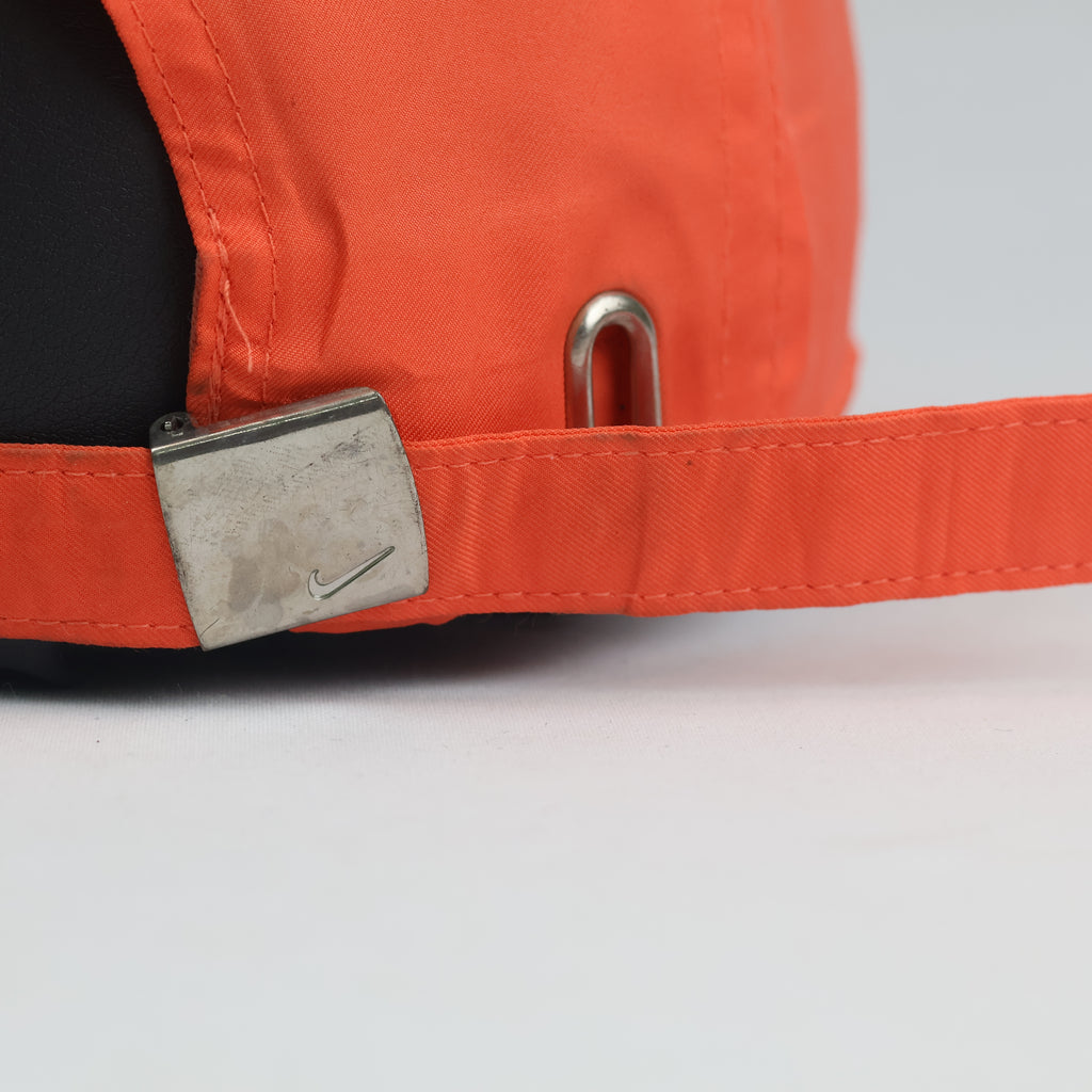 Thrifted Nike Heritage 86 Bright Orange Metal Swoosh Low Profile Dad Hat - 57-59cm