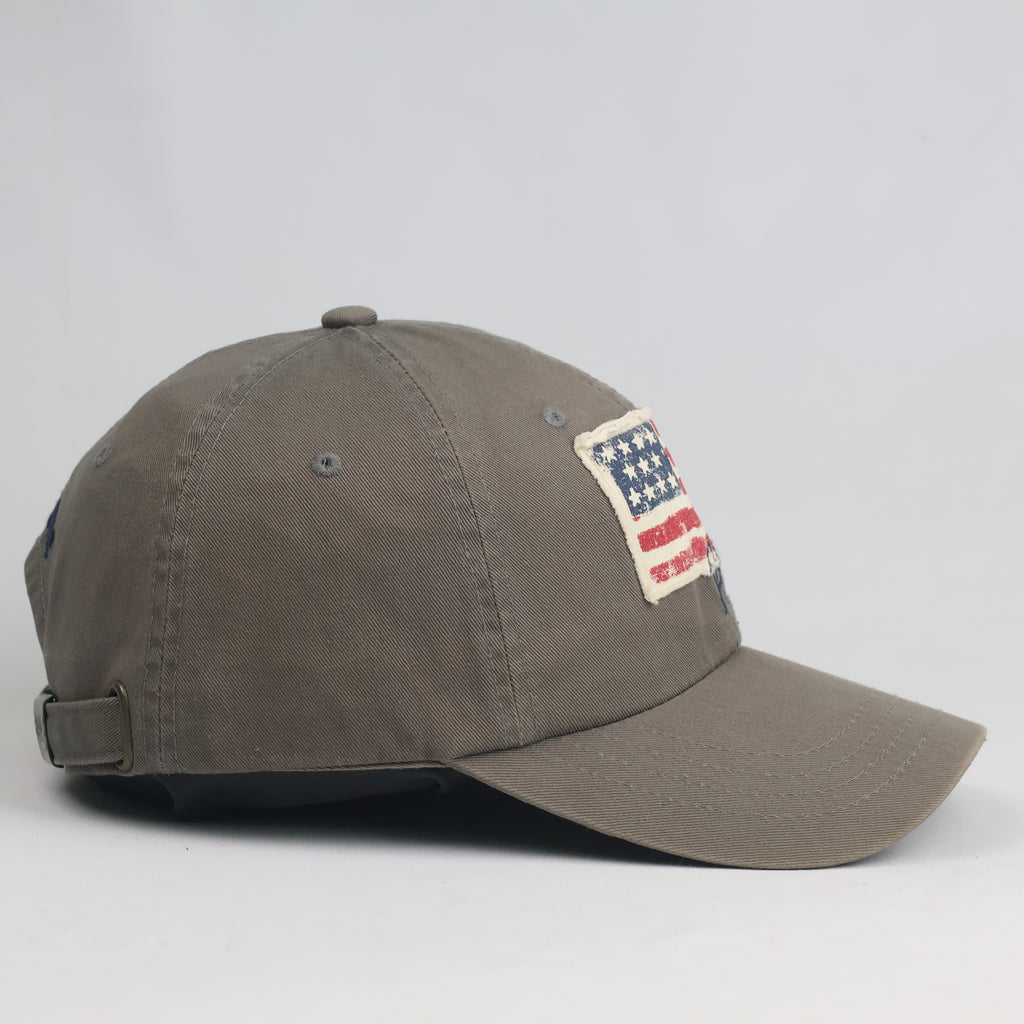 Thrifted Vintage Distressed US Flag Patch R.Athletic Jeans Co. Canvas Cap