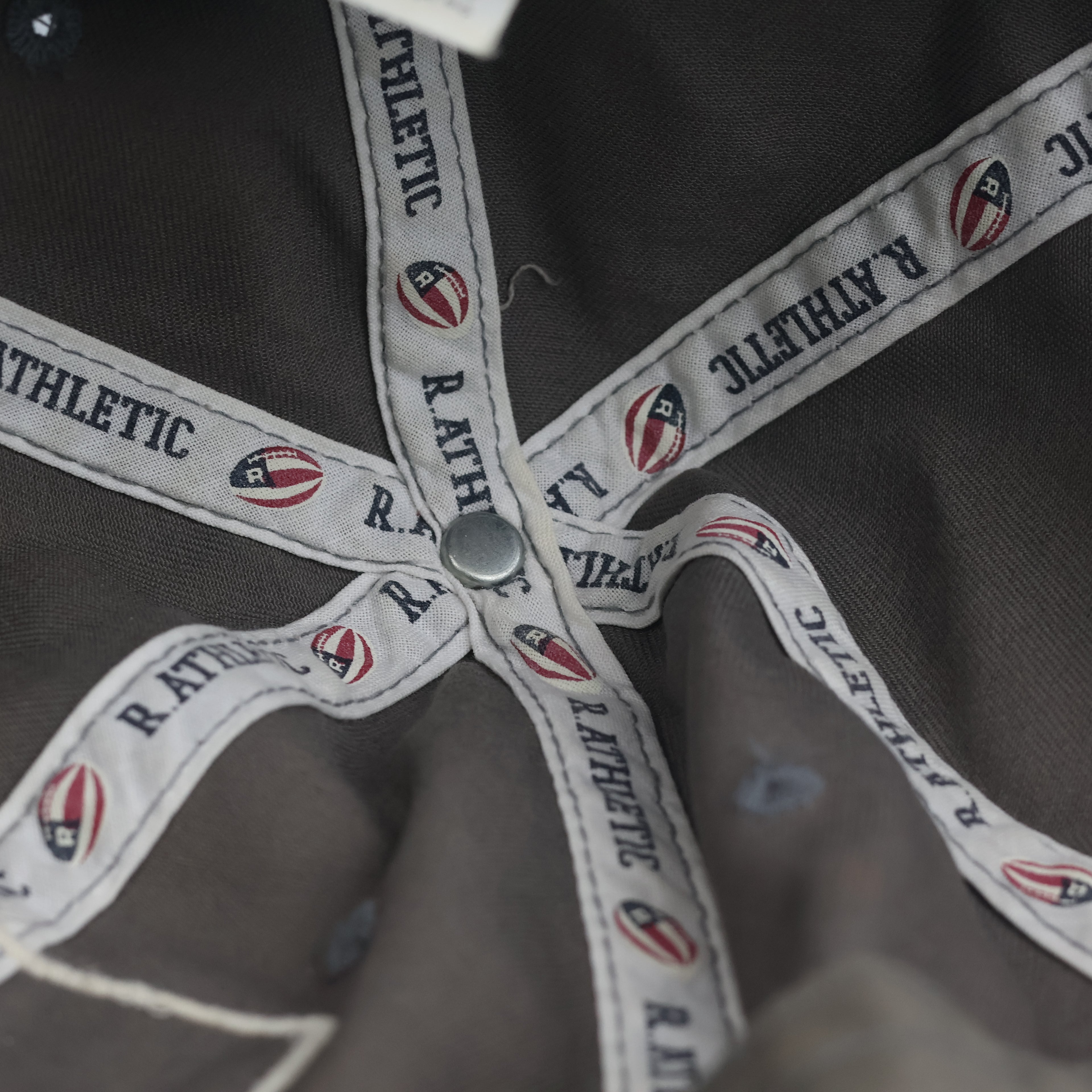 Thrifted Vintage Distressed US Flag Patch R.Athletic Jeans Co. Canvas Cap