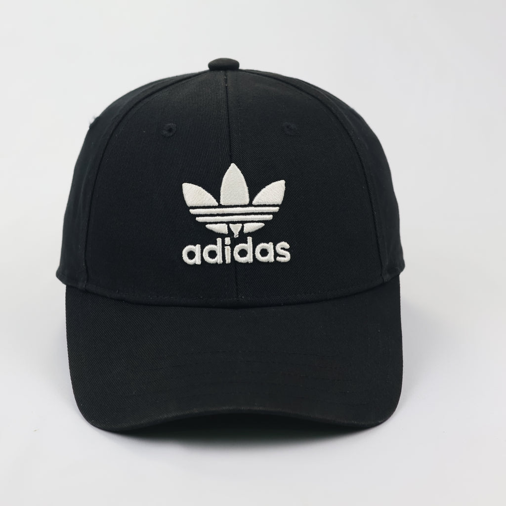Adidas Originals Embroidered Logo Curved Brim Thrifted Cap – Black