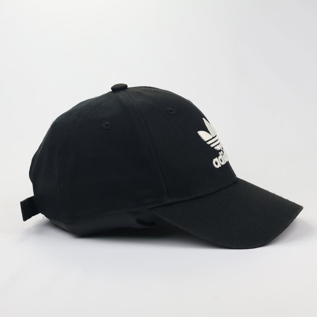 Adidas Originals Embroidered Logo Curved Brim Thrifted Cap – Black