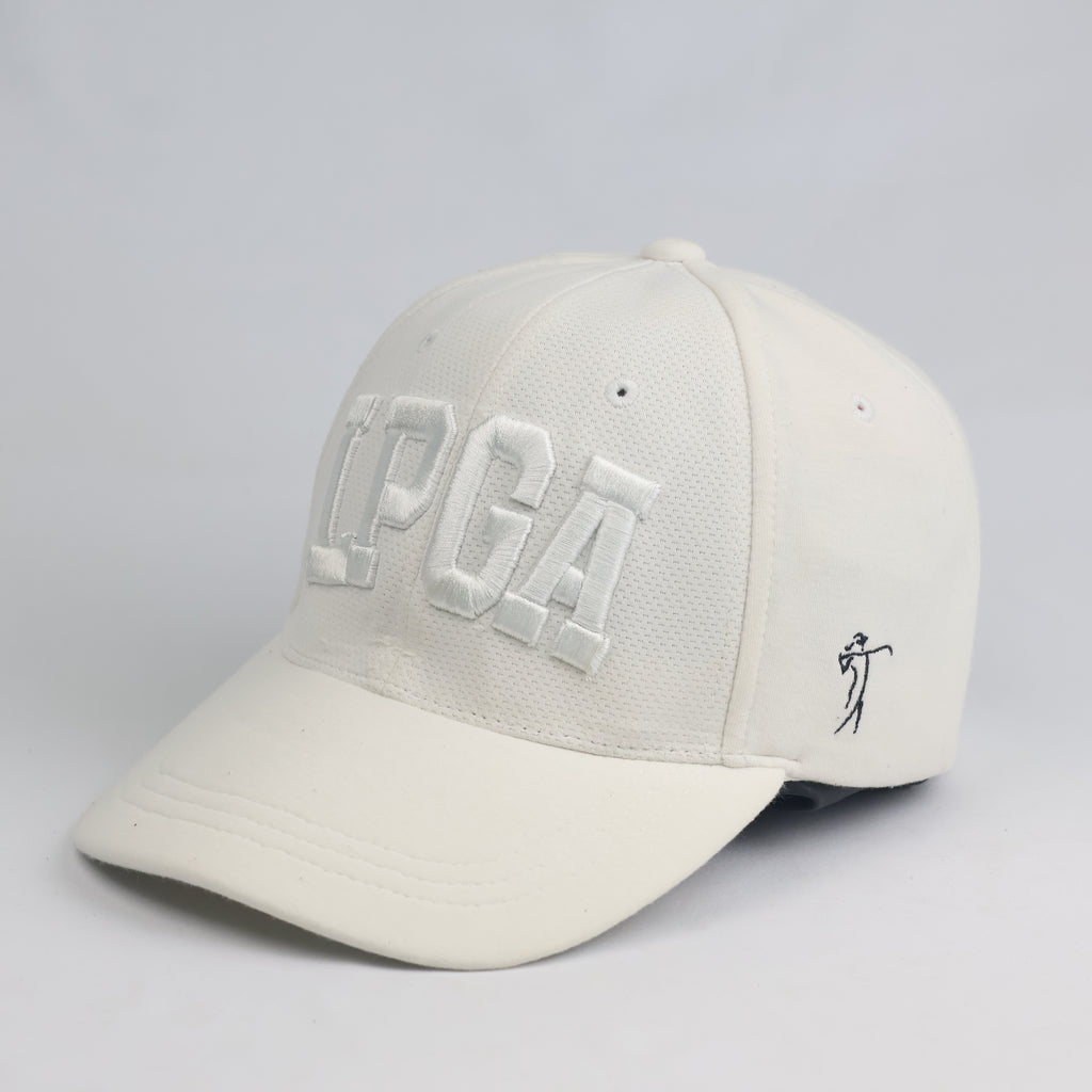 LPGA Official Golfwear White Performance Mesh Strapback Cap