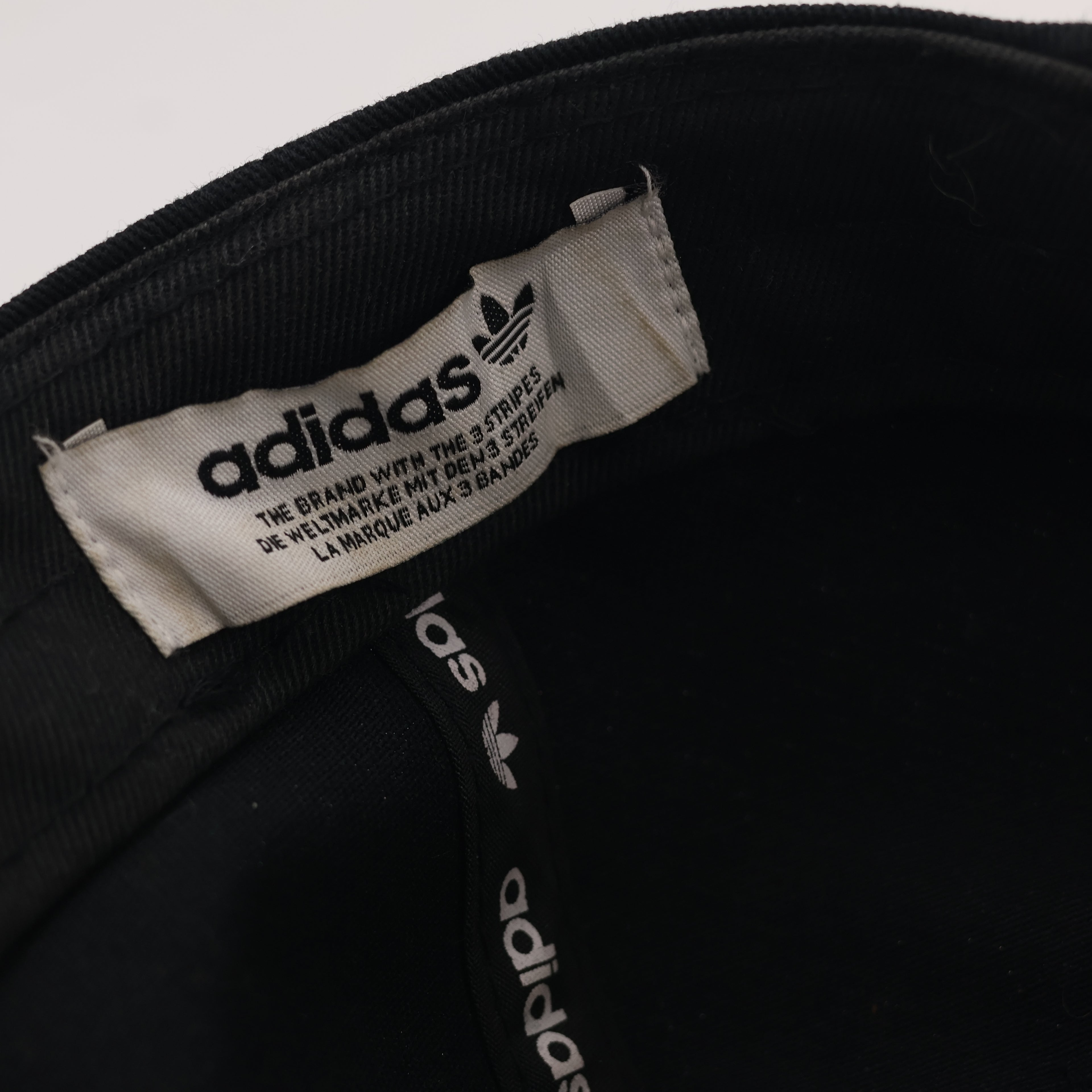 Adidas Originals Embroidered Logo Curved Brim Thrifted Cap – Black