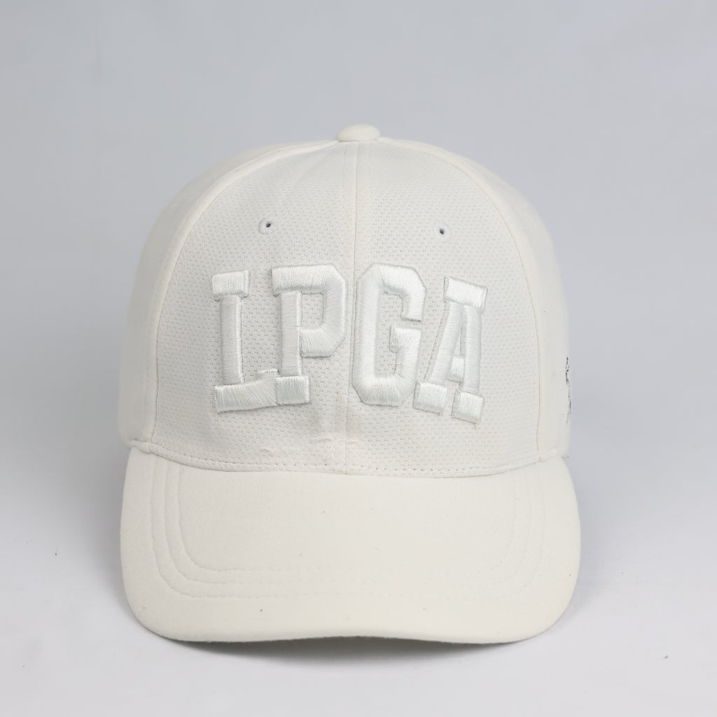 LPGA Official Golfwear White Performance Mesh Strapback Cap