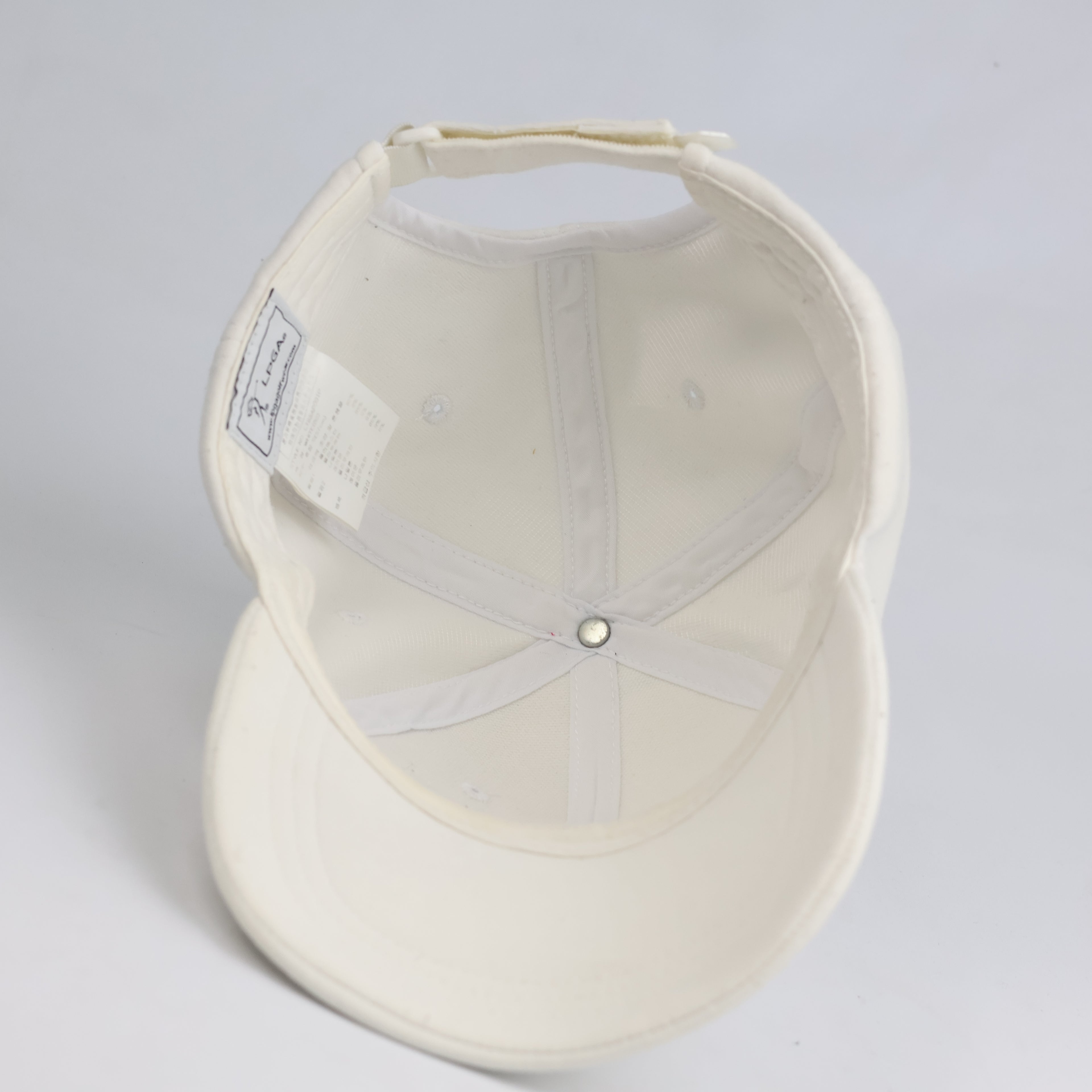 LPGA Official Golfwear White Performance Mesh Strapback Cap