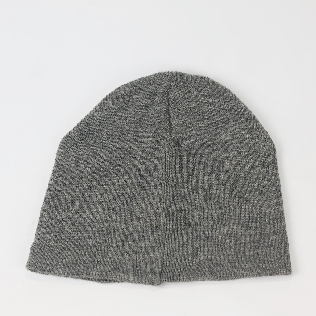 Minimalist Grey Knit Thrifted Cap - Soft & Stretchy Unisex Hat