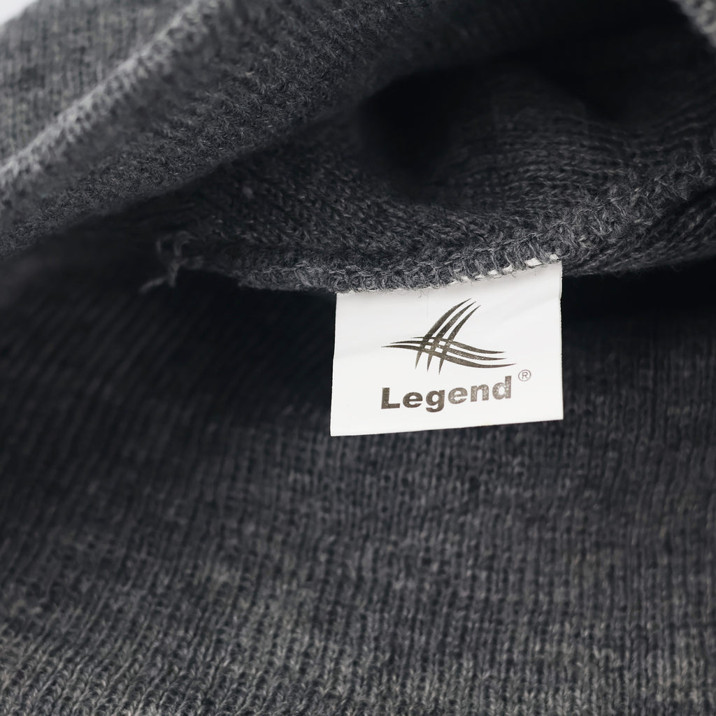 Minimalist Grey Knit Thrifted Cap - Soft & Stretchy Unisex Hat