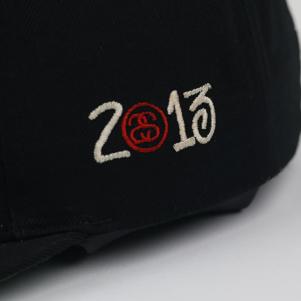 Vintage Stüssy x Yupoong "Year of the Snake" 2013 Thrifted Snapback – Black