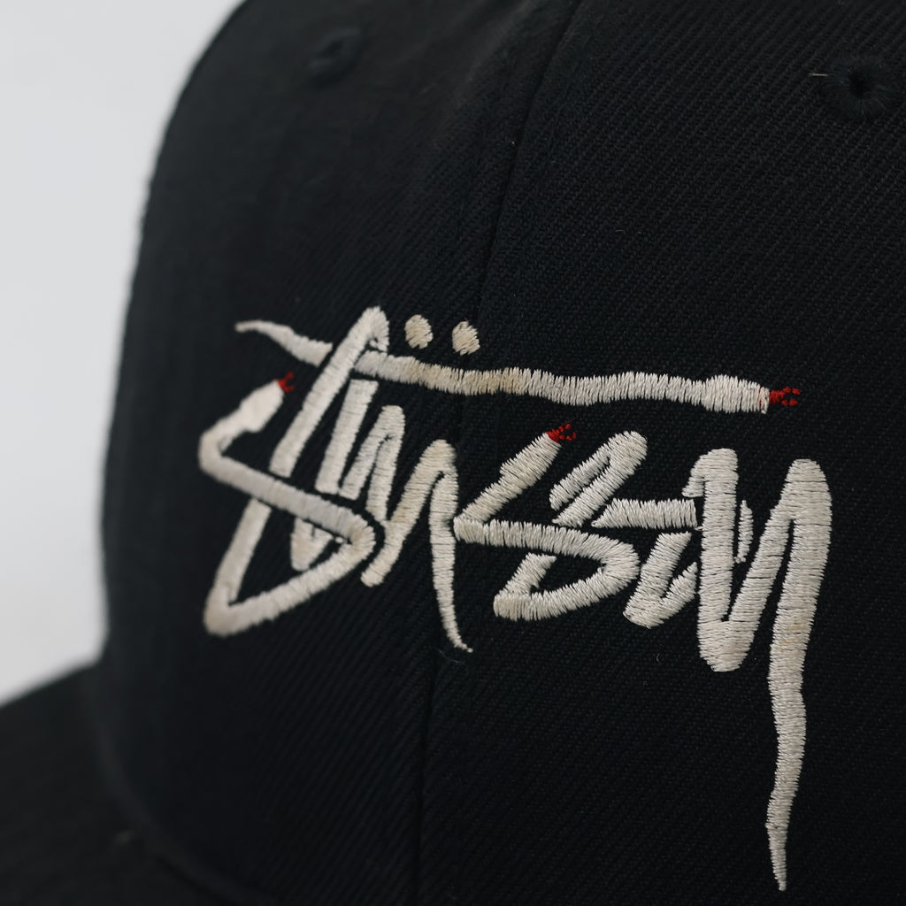 Vintage Stüssy x Yupoong "Year of the Snake" 2013 Thrifted Snapback – Black