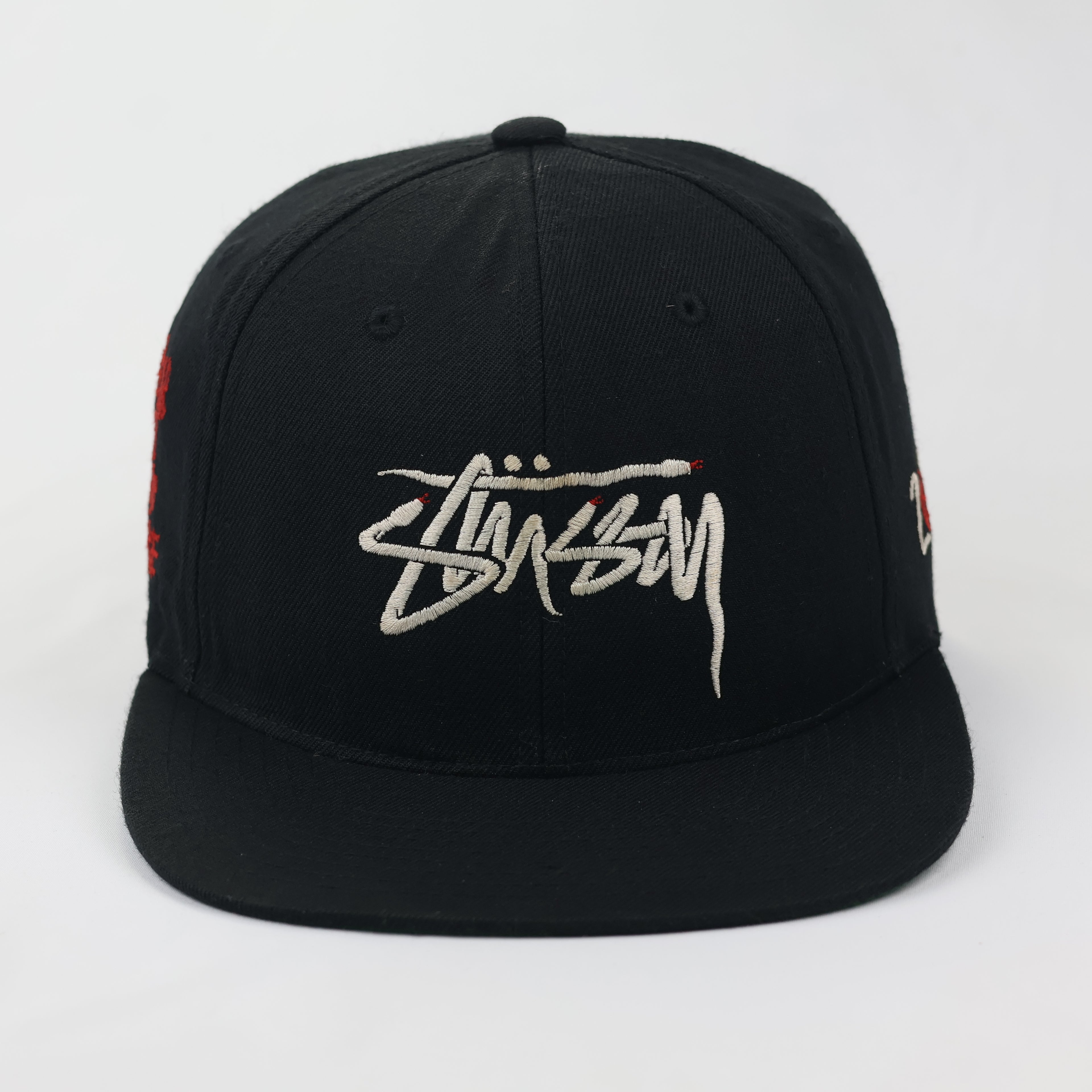 Vintage Stüssy x Yupoong "Year of the Snake" 2013 Thrifted Snapback – Black