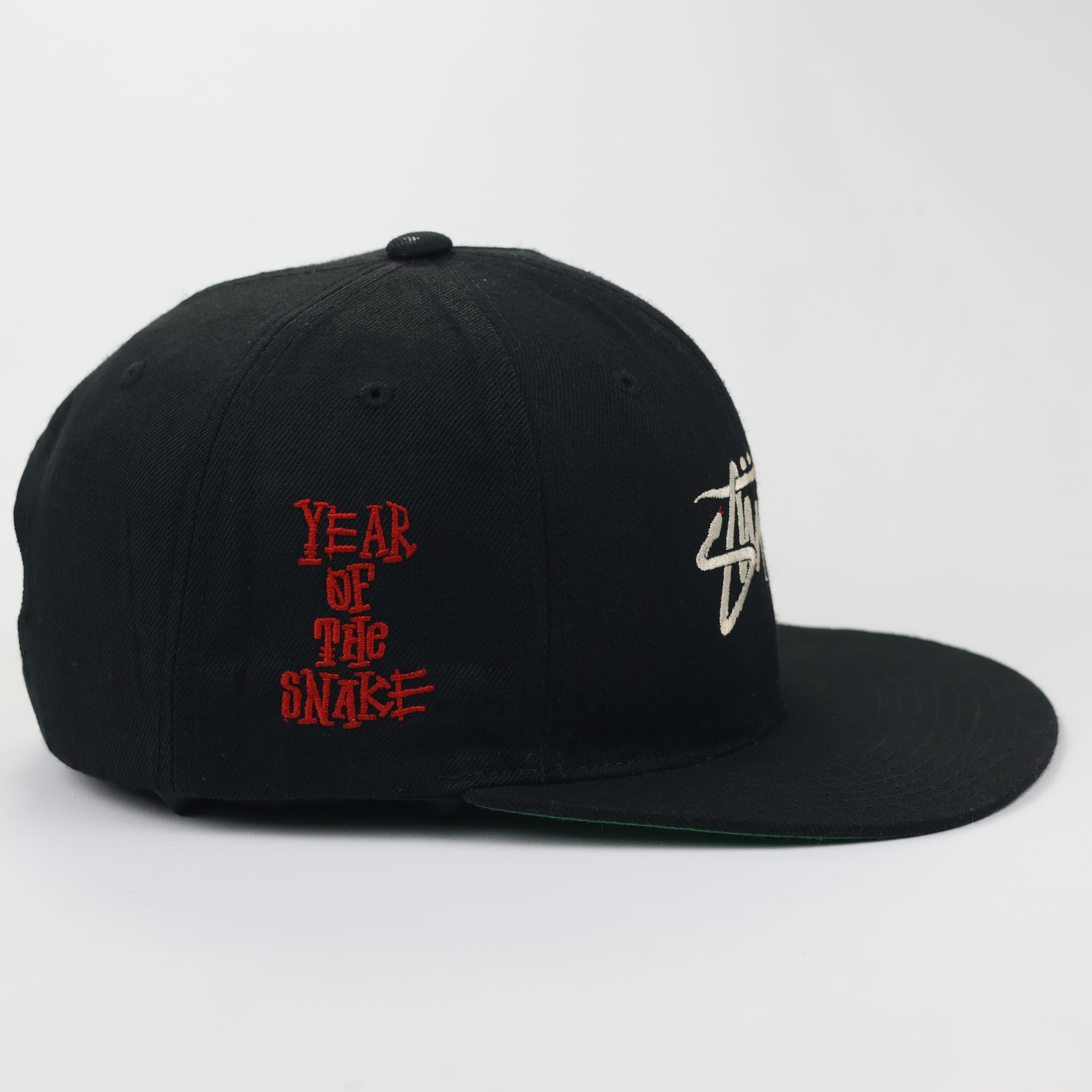 Vintage Stüssy x Yupoong "Year of the Snake" 2013 Thrifted Snapback – Black