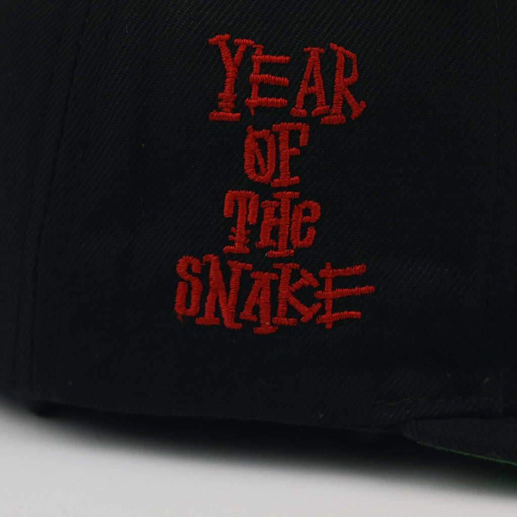 Vintage Stüssy x Yupoong "Year of the Snake" 2013 Thrifted Snapback – Black