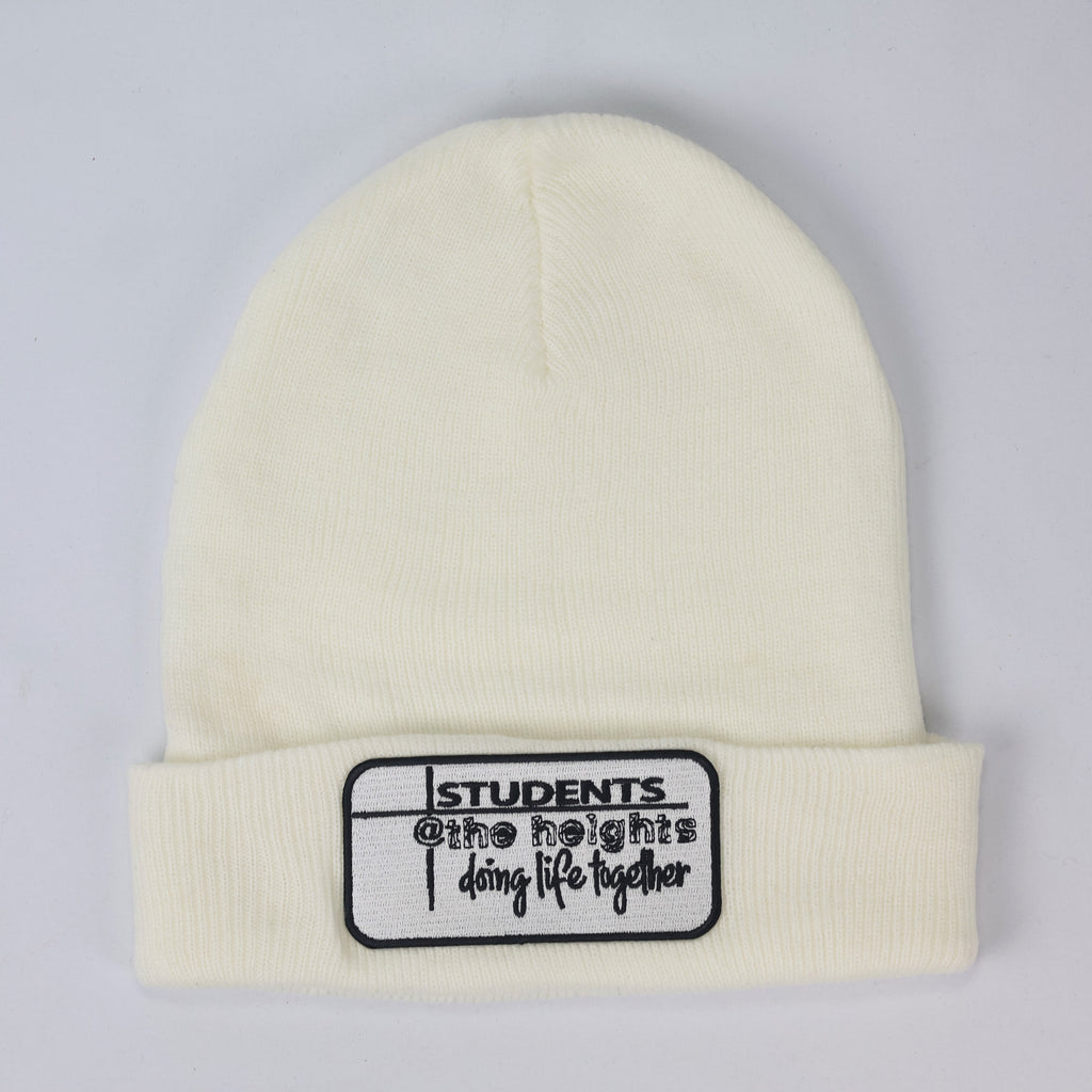 Solid White Knit Thrifted Cap - Port & Company USA (Adult Size)