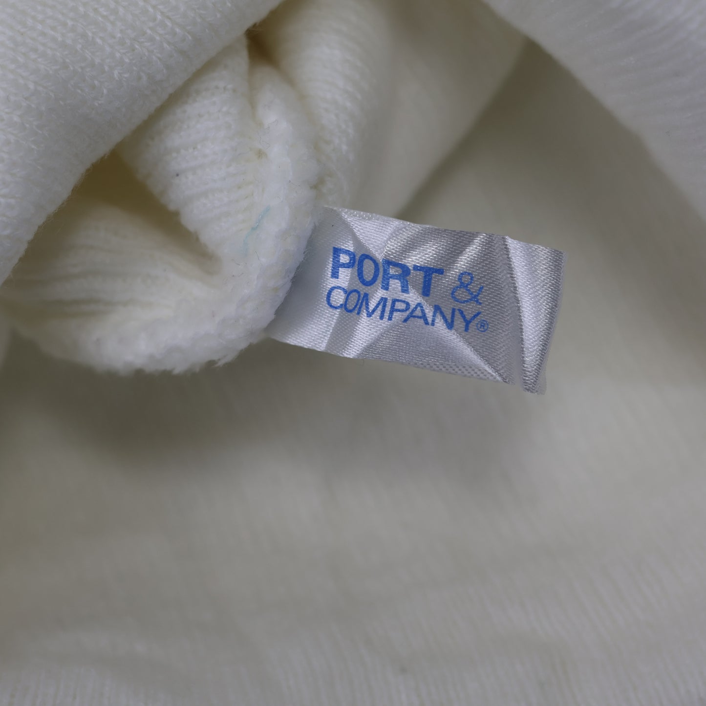 Solid White Knit Thrifted Cap - Port & Company USA (Adult Size)