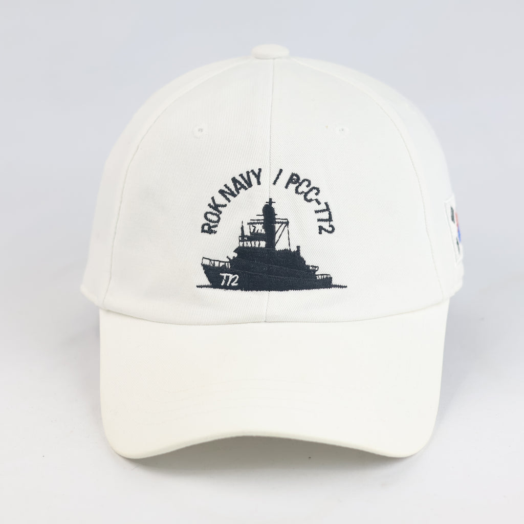 Thrifted South Korea Naval Warship Embroidered Strapback Cap | 11044