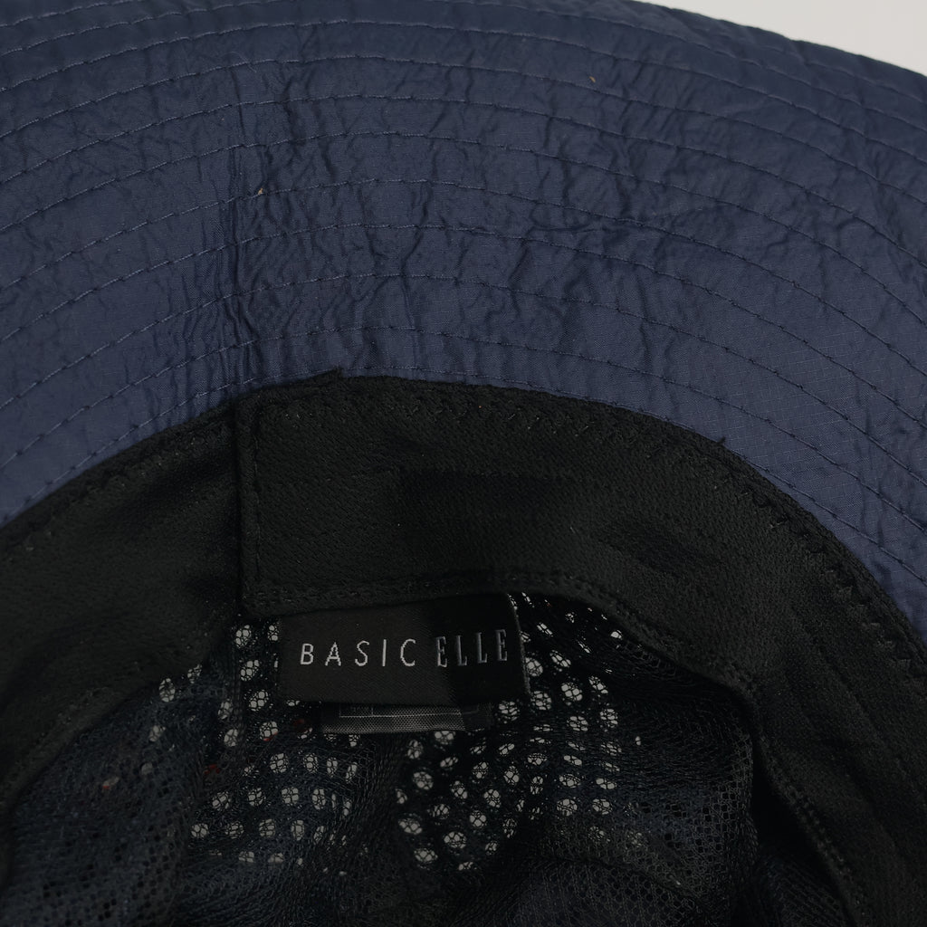 Thrifted Basic Elle Navy Mesh Vent Boonie Hat with Chinstrap - Size 58cm