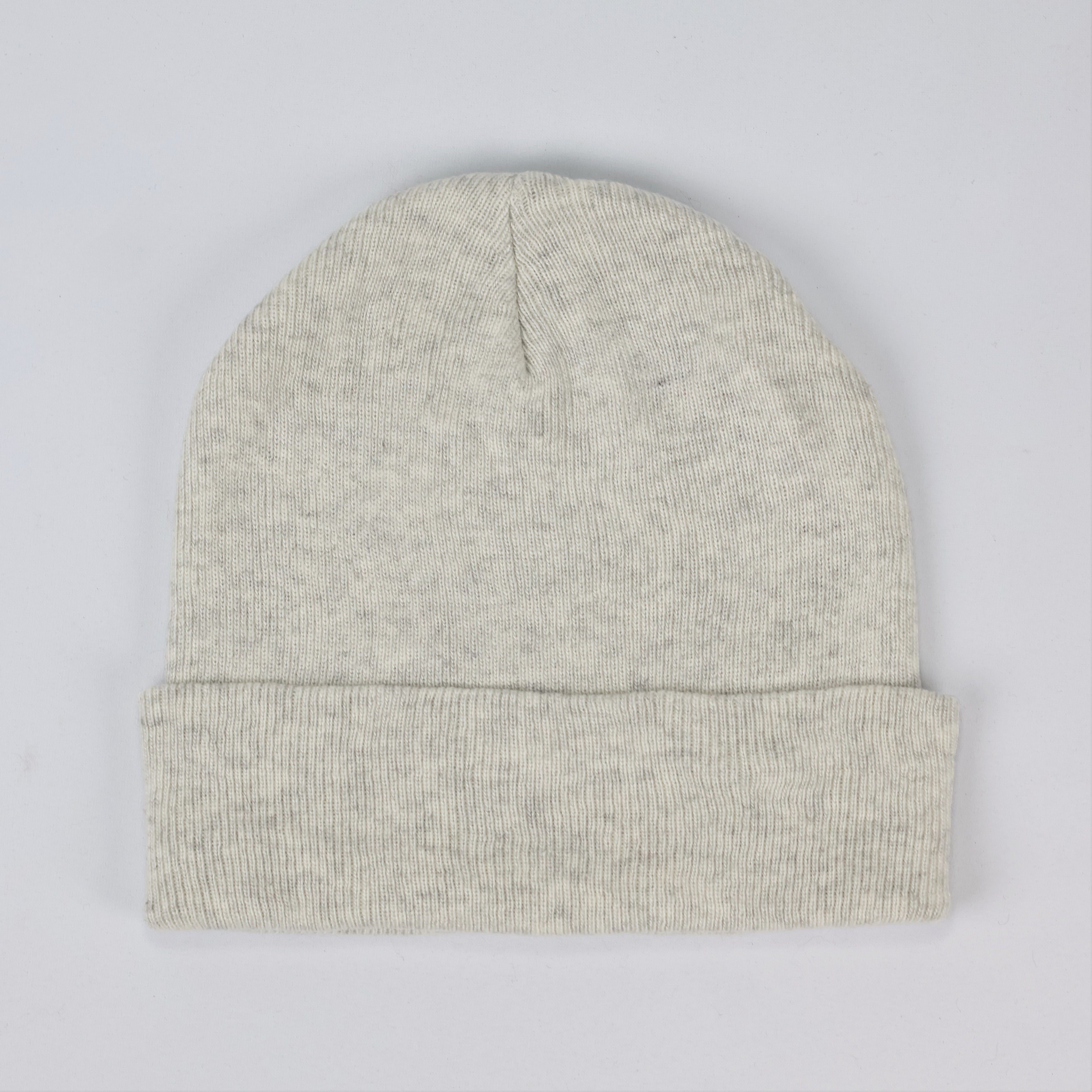 Men's Grey Winter Thrifted Cap - "Empathy" Text Design (Positive Vibe)