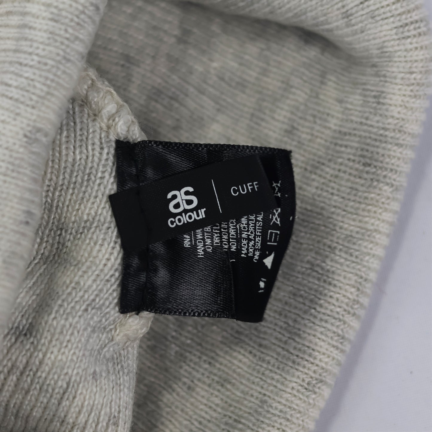 Men's Grey Winter Thrifted Cap - "Empathy" Text Design (Positive Vibe)