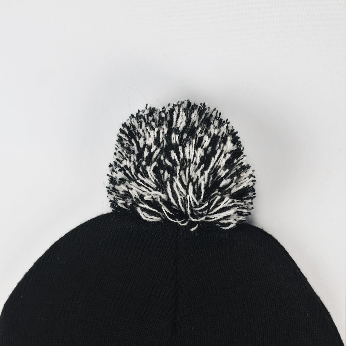 Classic Black Pom-Pom Thrifted Beanie - Cute & Cozy Winter Hat