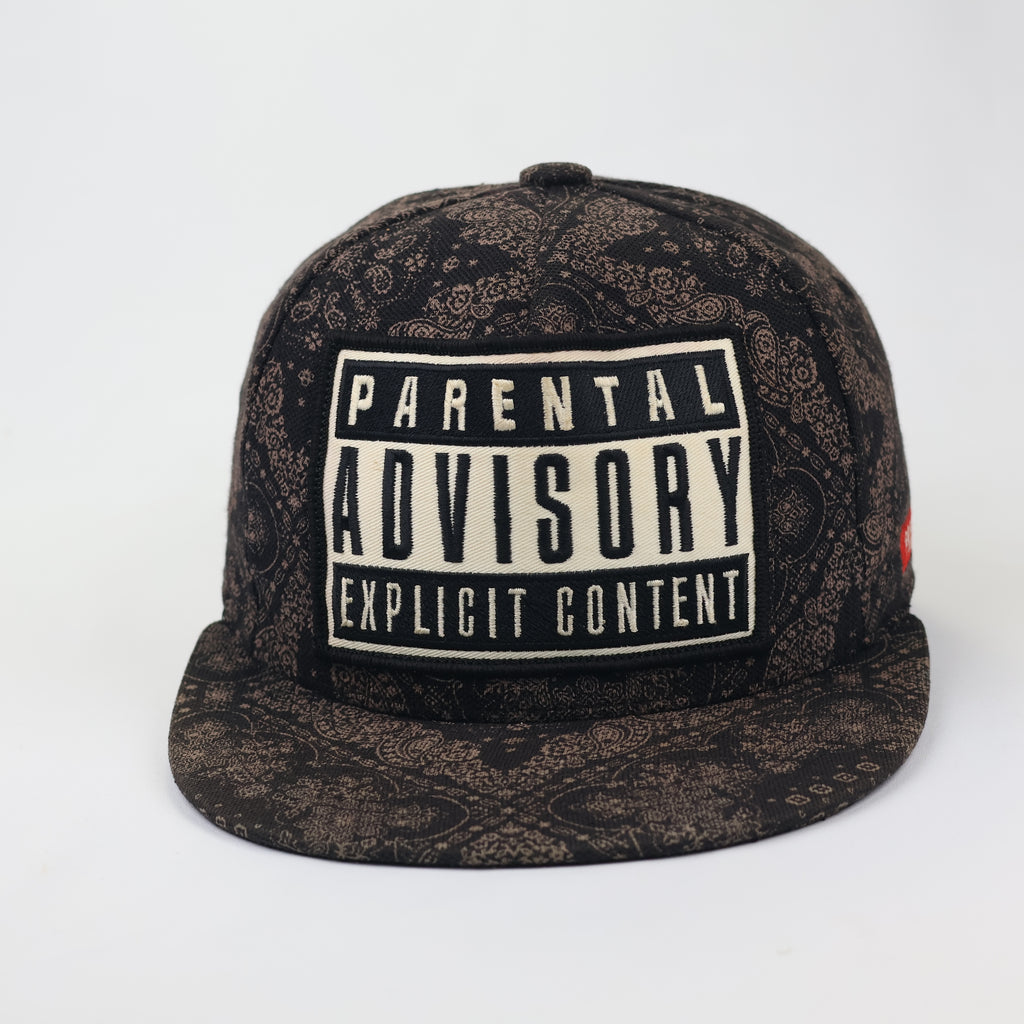 Vintage Premier Parental Advisory Cap - Brown Paisley Graphic Snapback