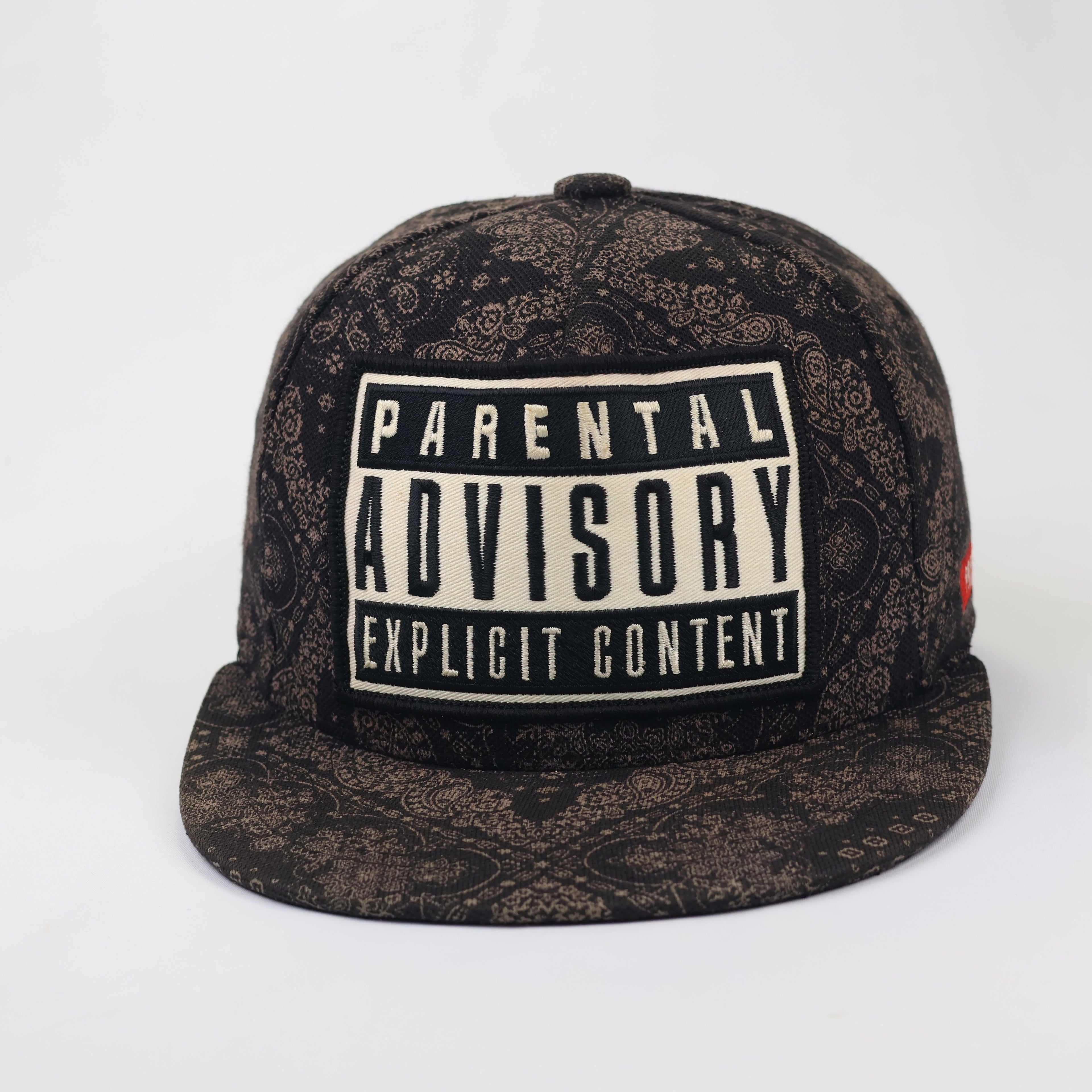 Vintage Premier Parental Advisory Cap - Brown Paisley Graphic Snapback