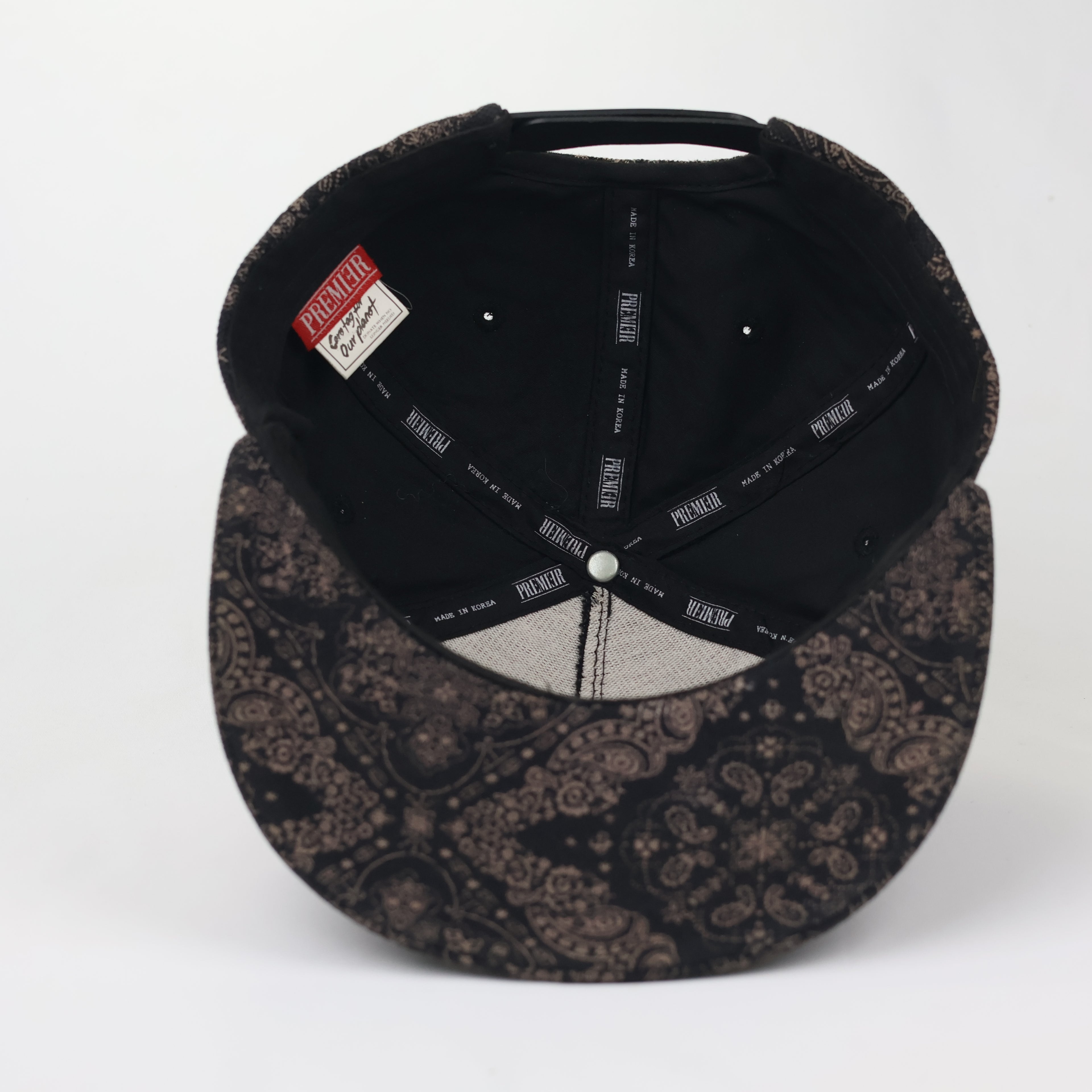 Vintage Premier Parental Advisory Cap - Brown Paisley Graphic Snapback