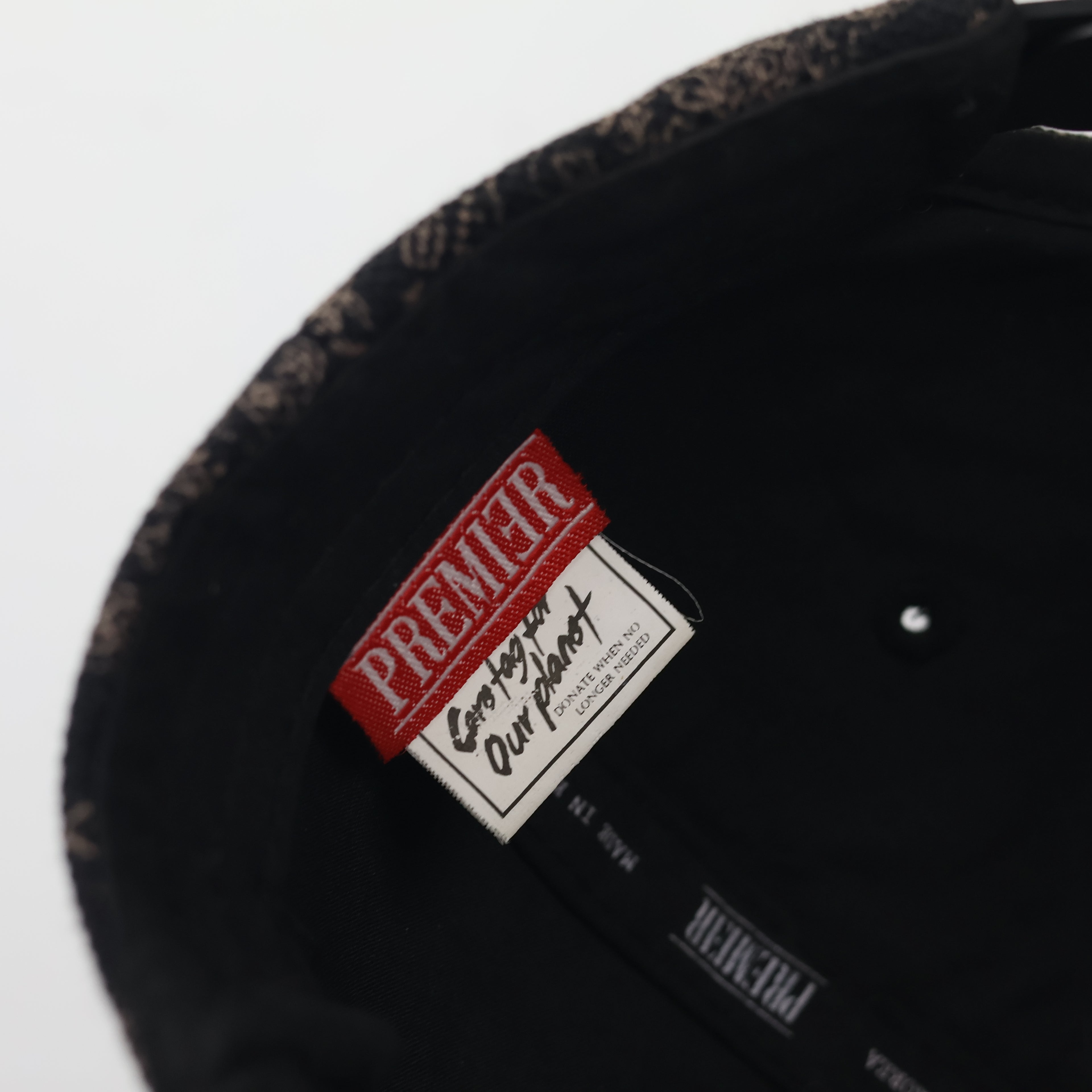 Vintage Premier Parental Advisory Cap - Brown Paisley Graphic Snapback