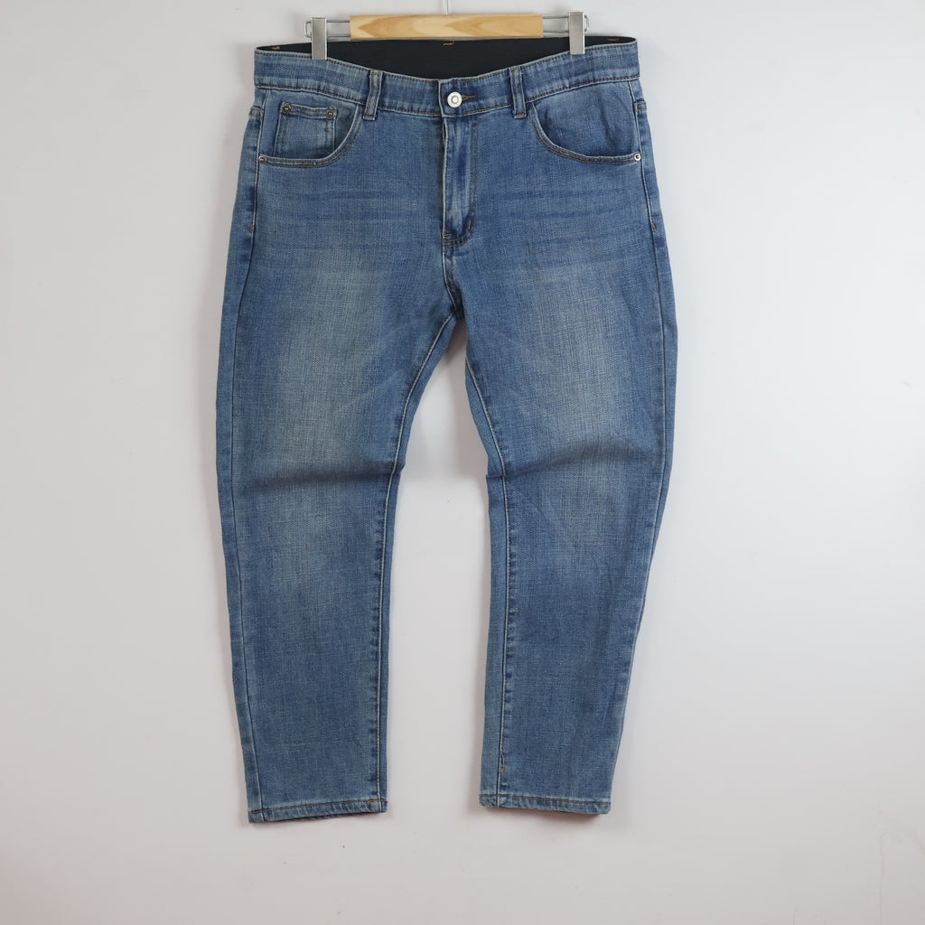 Jeans Trade Maker Light Wash Straight Leg Denim Waist:34/ J1109