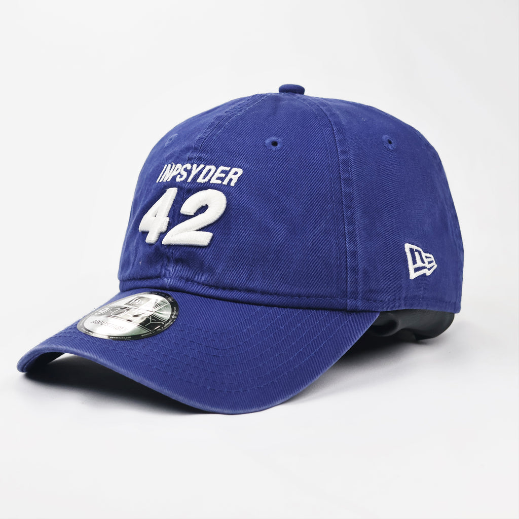 Vintage Style Inpsyder 42 Embroidered Baseball Thrifted Hat - Blue