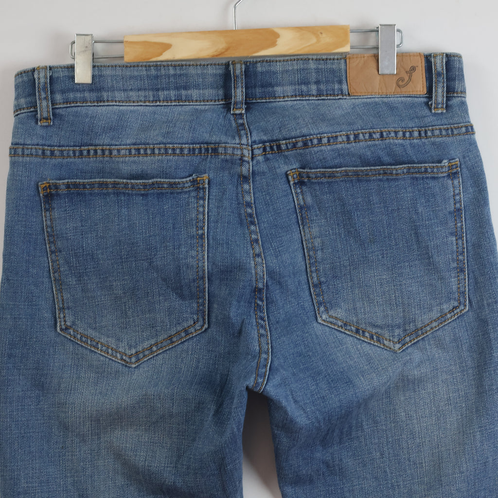Jeans Trade Maker Light Wash Straight Leg Denim Waist:34/ J1109