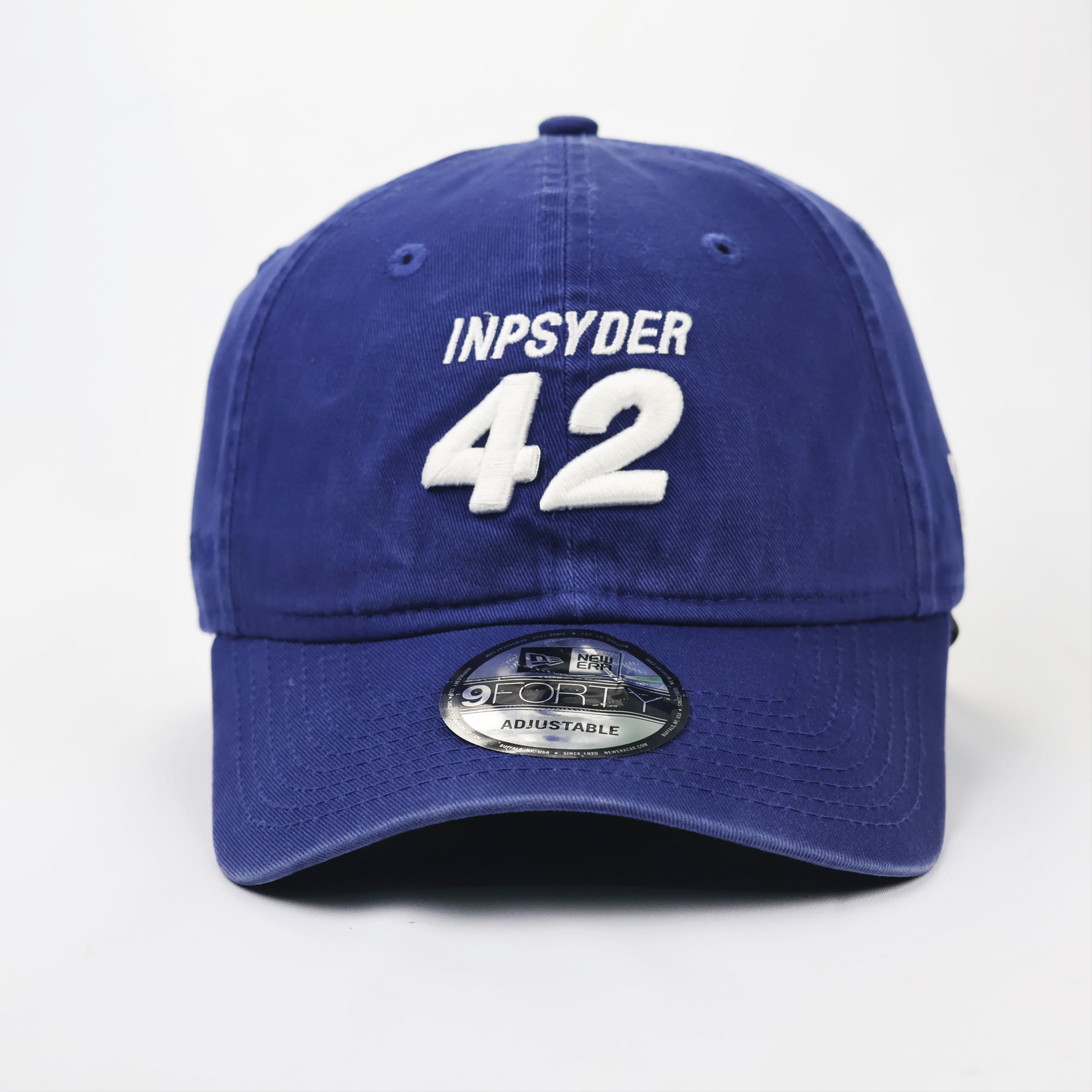 Vintage Style Inpsyder 42 Embroidered Baseball Thrifted Hat - Blue