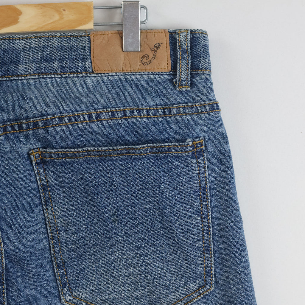 Jeans Trade Maker Light Wash Straight Leg Denim Waist:34/ J1109