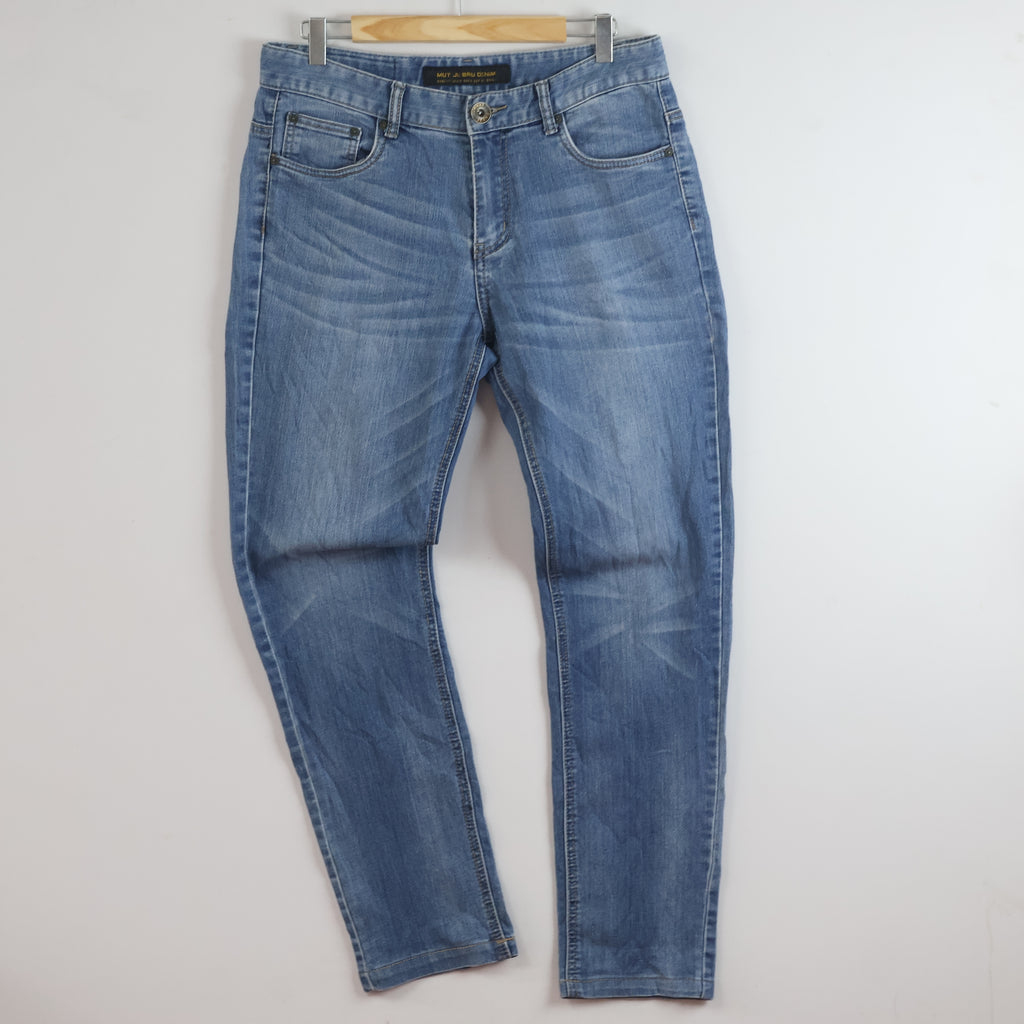 Thrifted MUT JU BRU Denim Light Wash Straight Jeans Waist: 32-33/ J1107