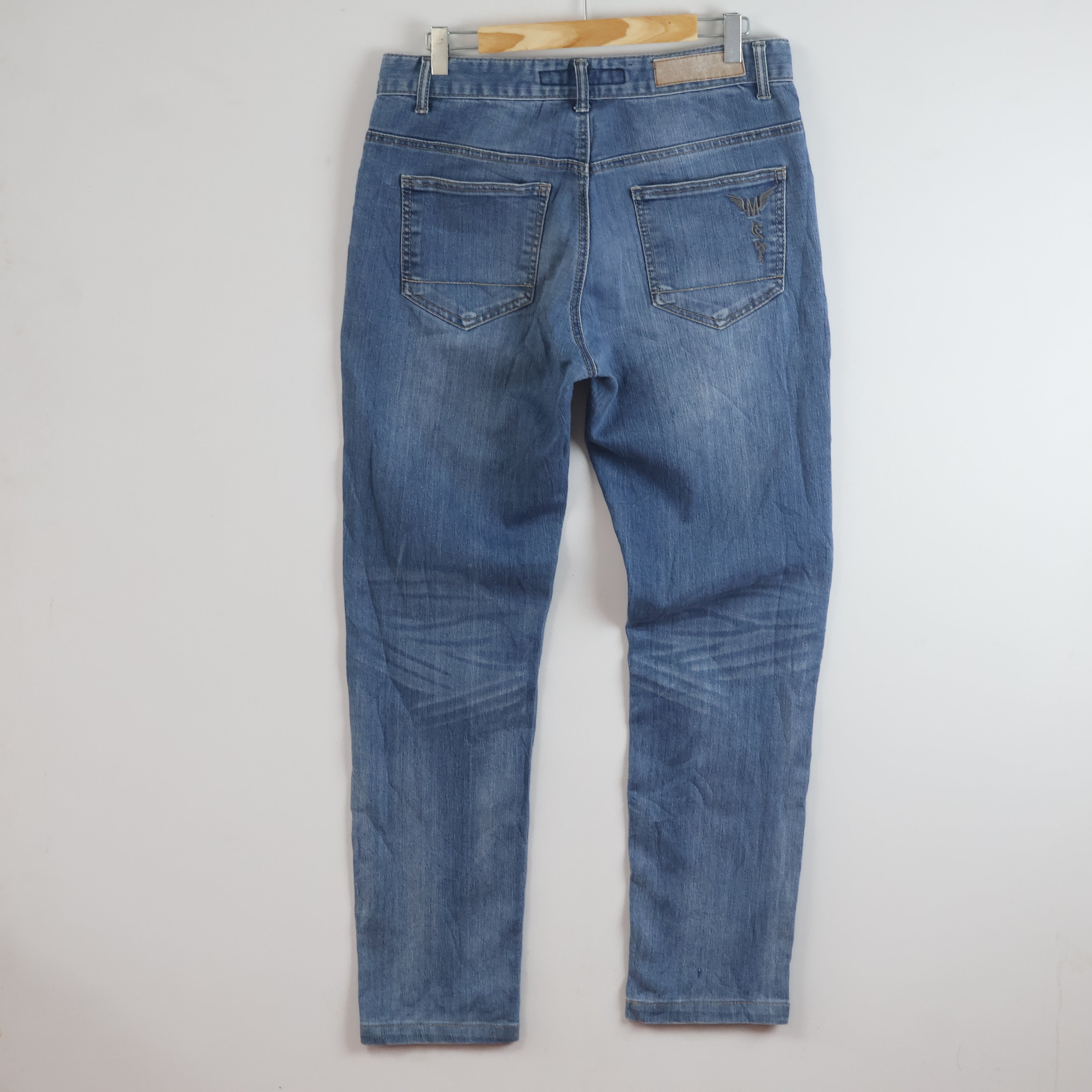 Thrifted MUT JU BRU Denim Light Wash Straight Jeans Waist: 32-33/ J1107