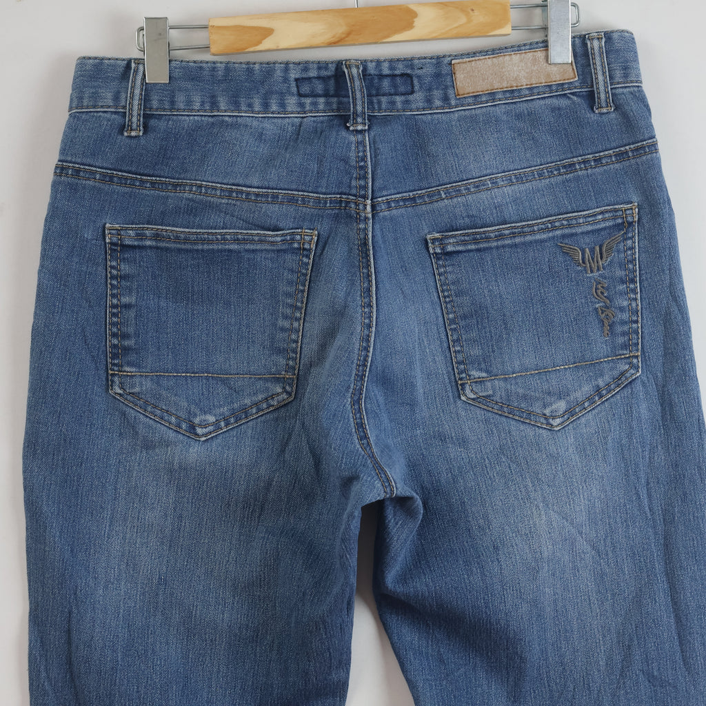 Thrifted MUT JU BRU Denim Light Wash Straight Jeans Waist: 32-33/ J1107