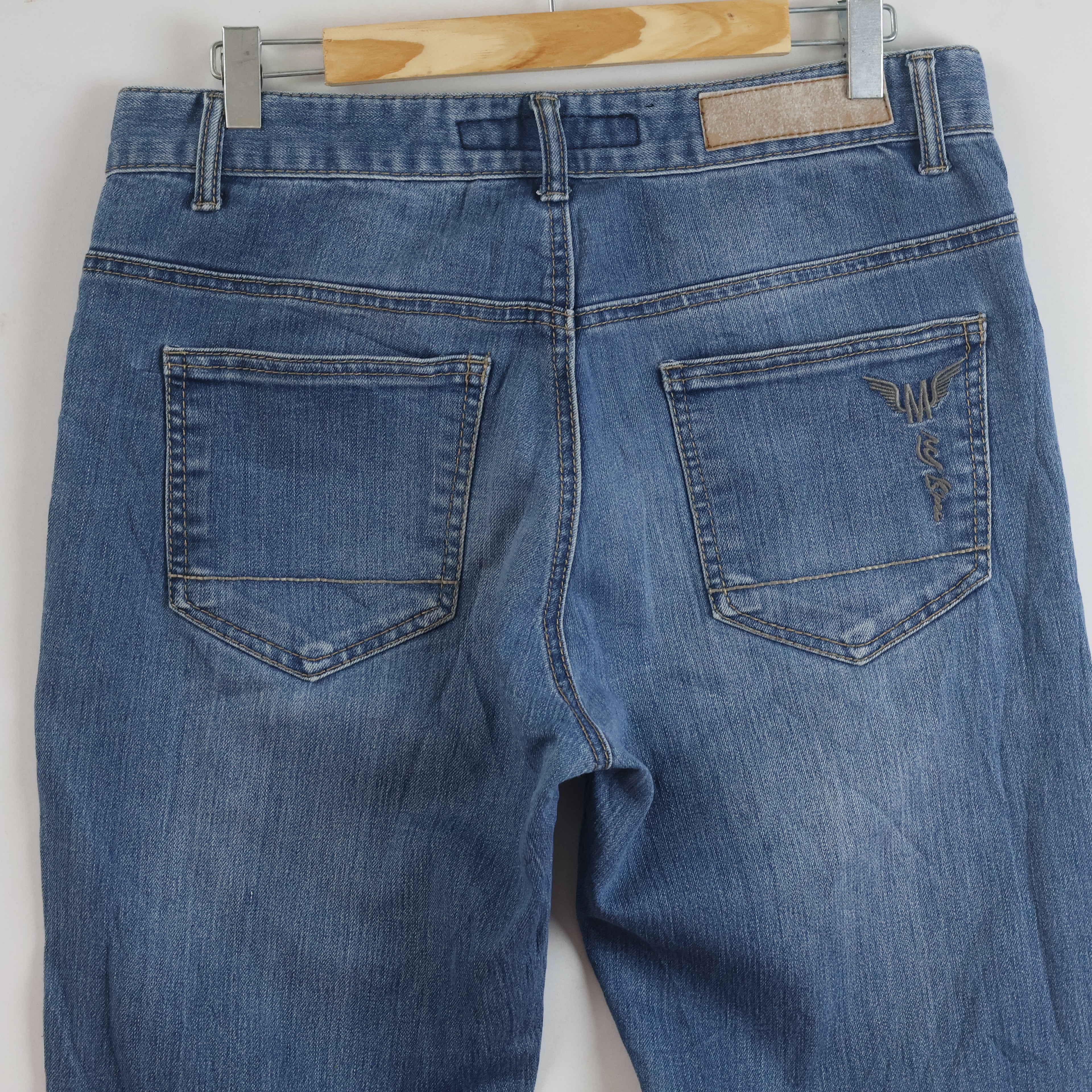 Thrifted MUT JU BRU Denim Light Wash Straight Jeans Waist: 32-33/ J1107