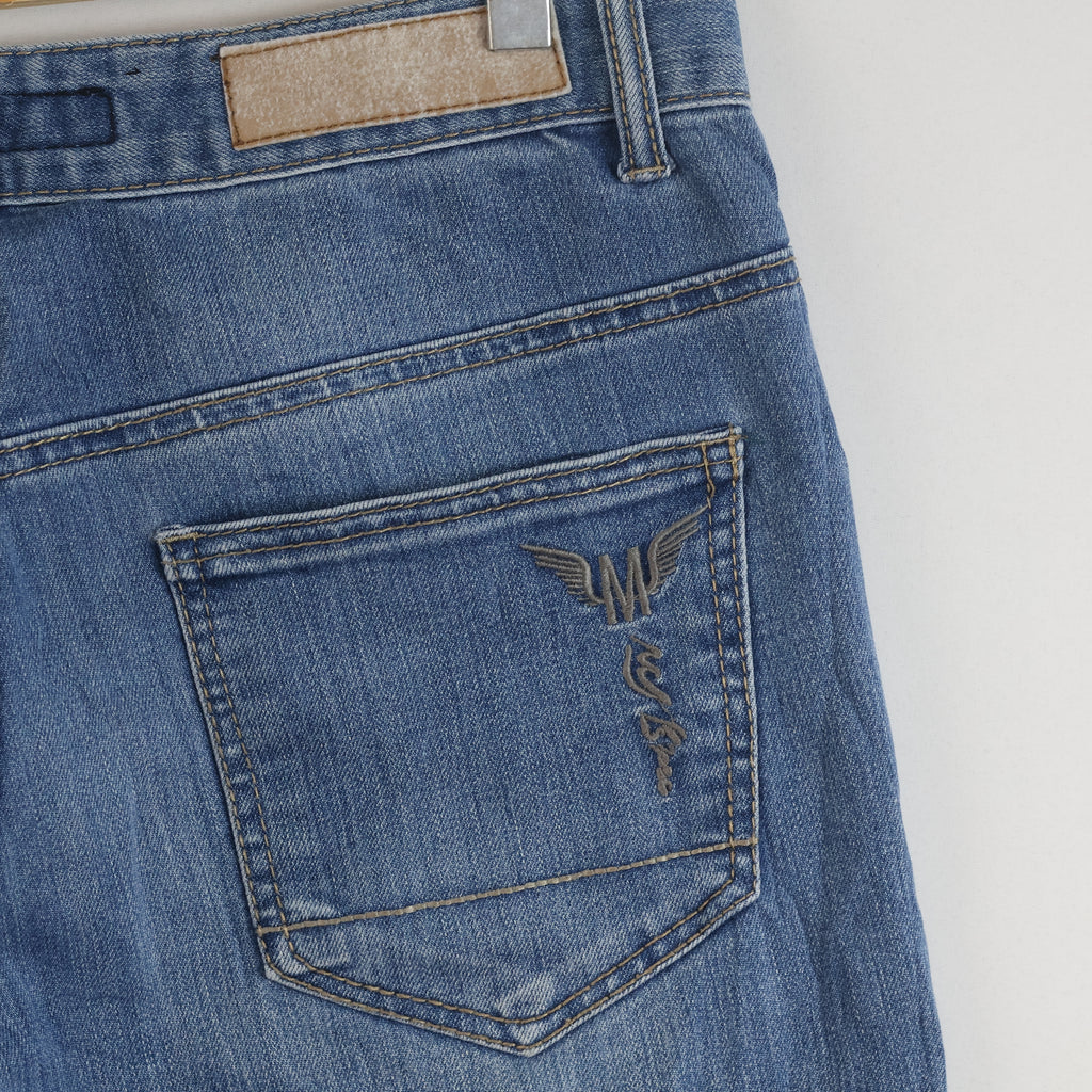 Thrifted MUT JU BRU Denim Light Wash Straight Jeans Waist: 32-33/ J1107