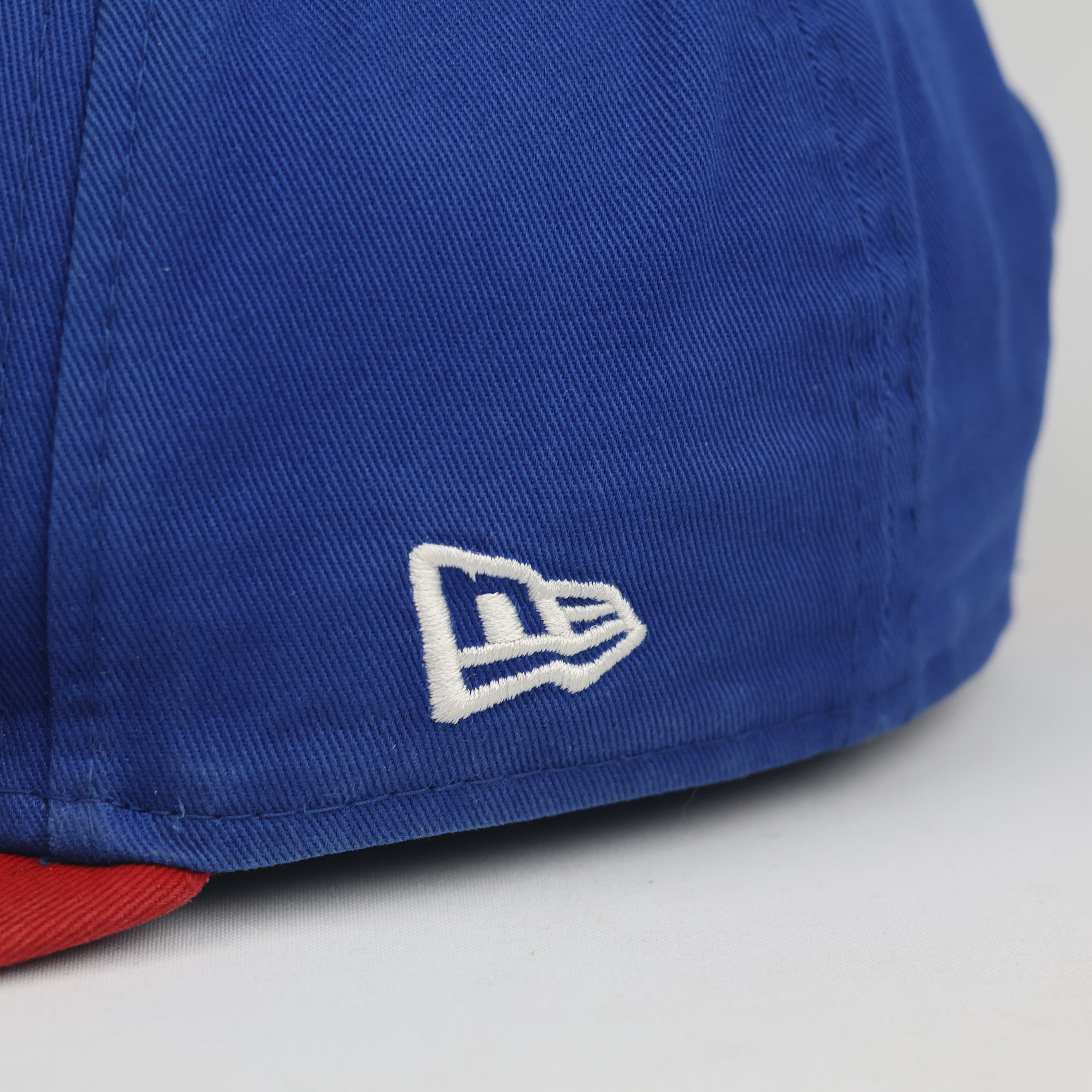 Thrifted New Era LA Dodgers Two-Tone Snapback Cap | Blue Red Flat Brim