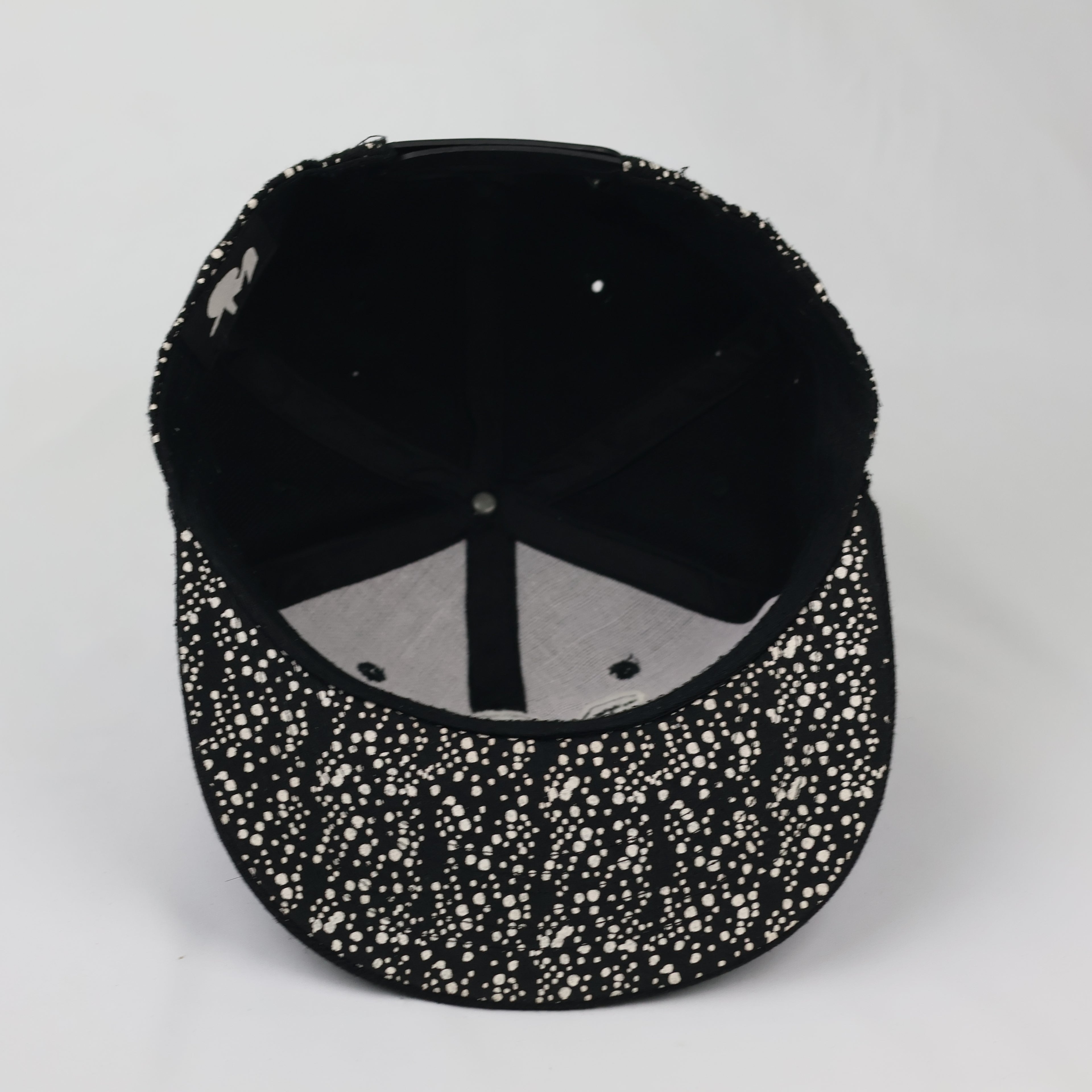 New York Splatter Print Snapback - Black & White Streetwear Hat