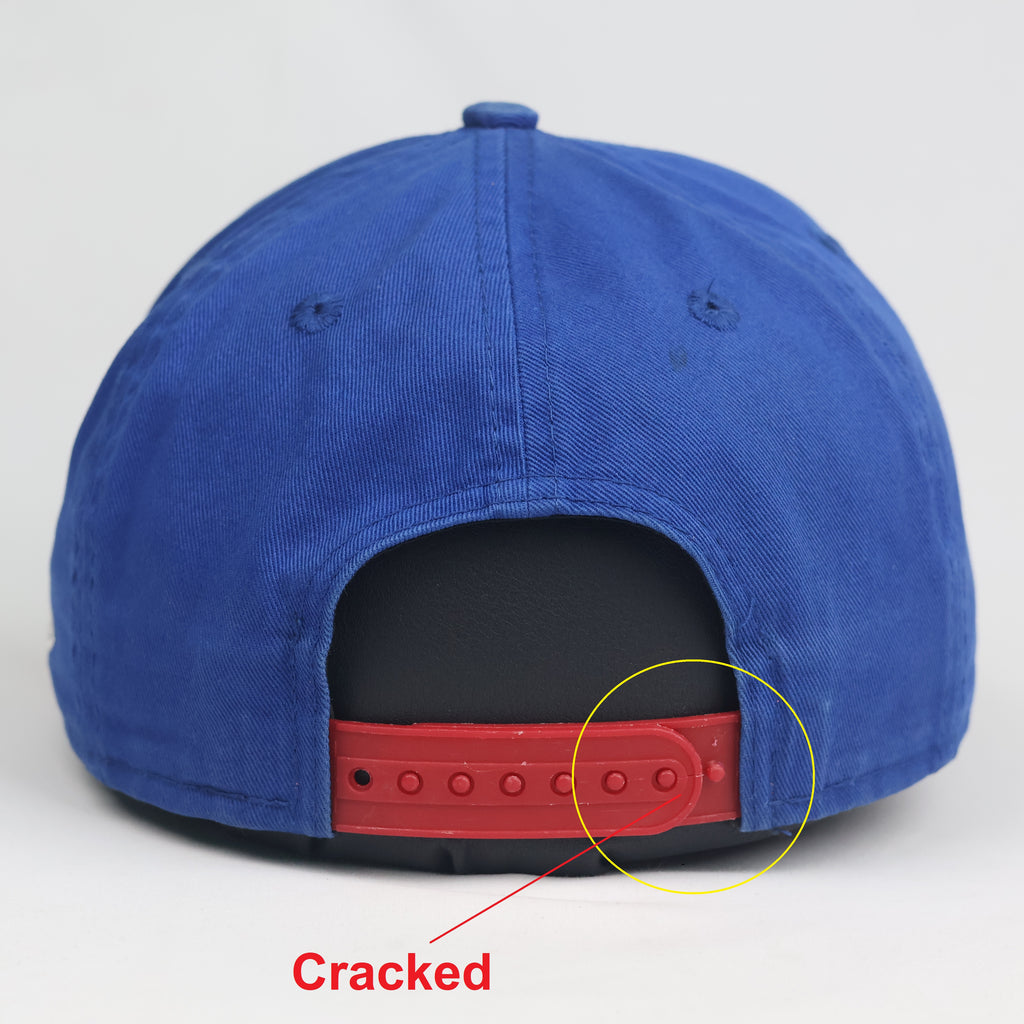 Thrifted New Era LA Dodgers Two-Tone Snapback Cap | Blue Red Flat Brim
