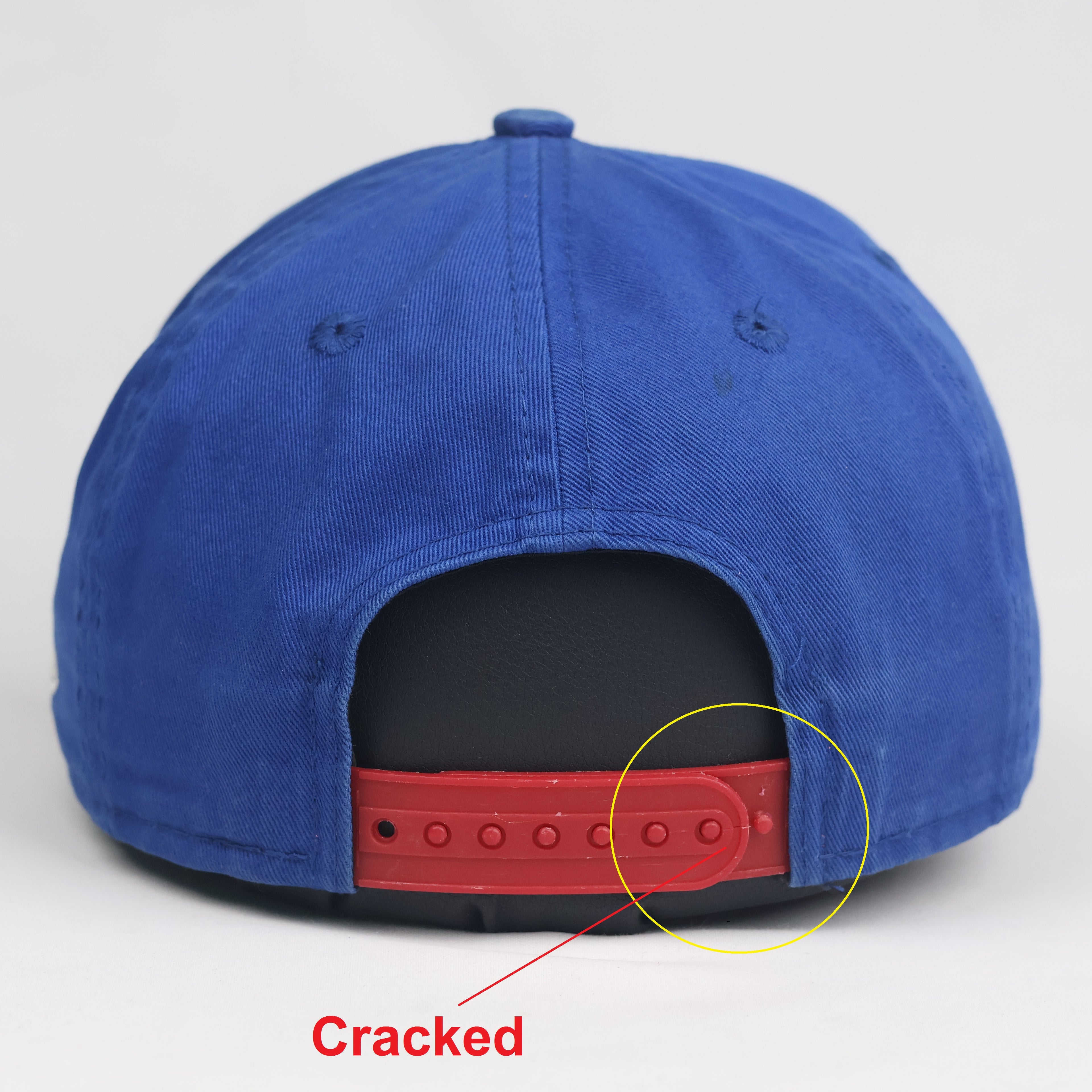 Thrifted New Era LA Dodgers Two-Tone Snapback Cap | Blue Red Flat Brim