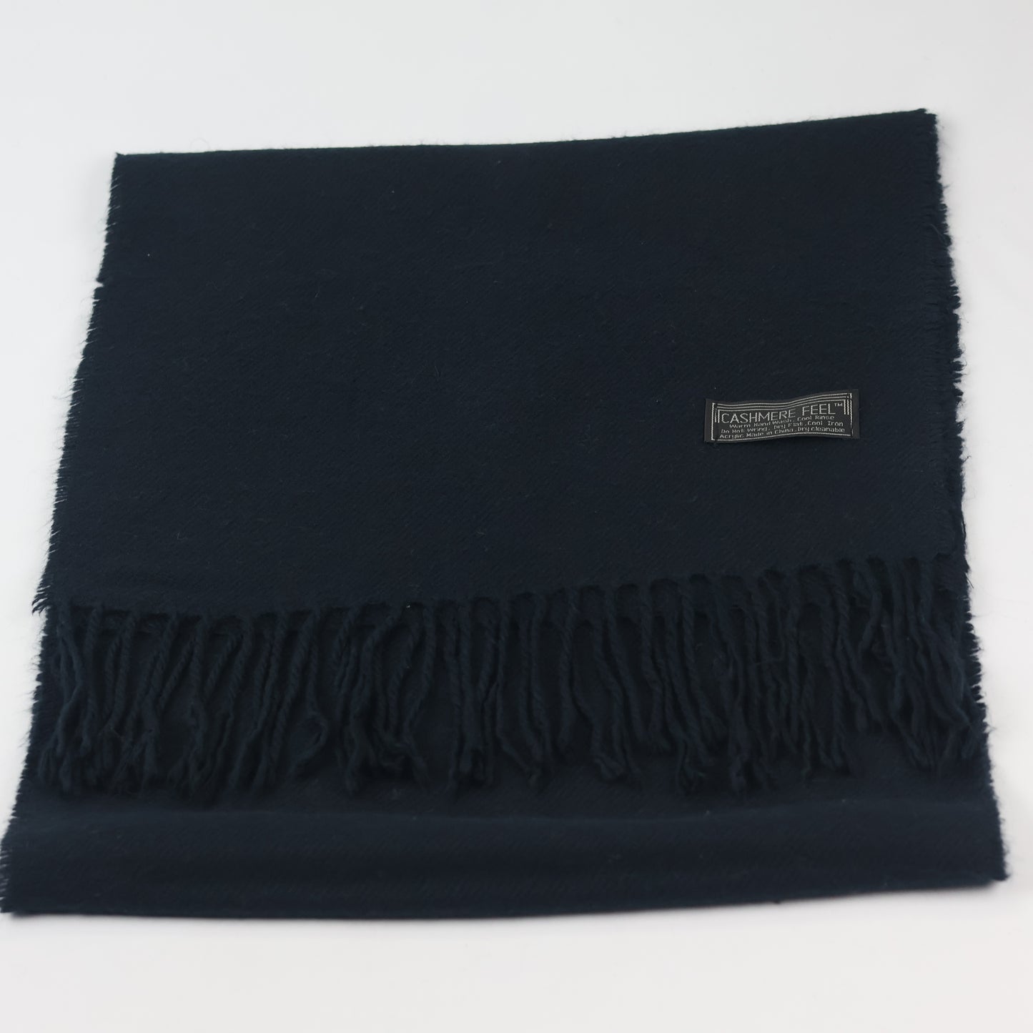 Essential Jet Black Men's Thrifted Scarf - The "Goes With Everything" Muffler