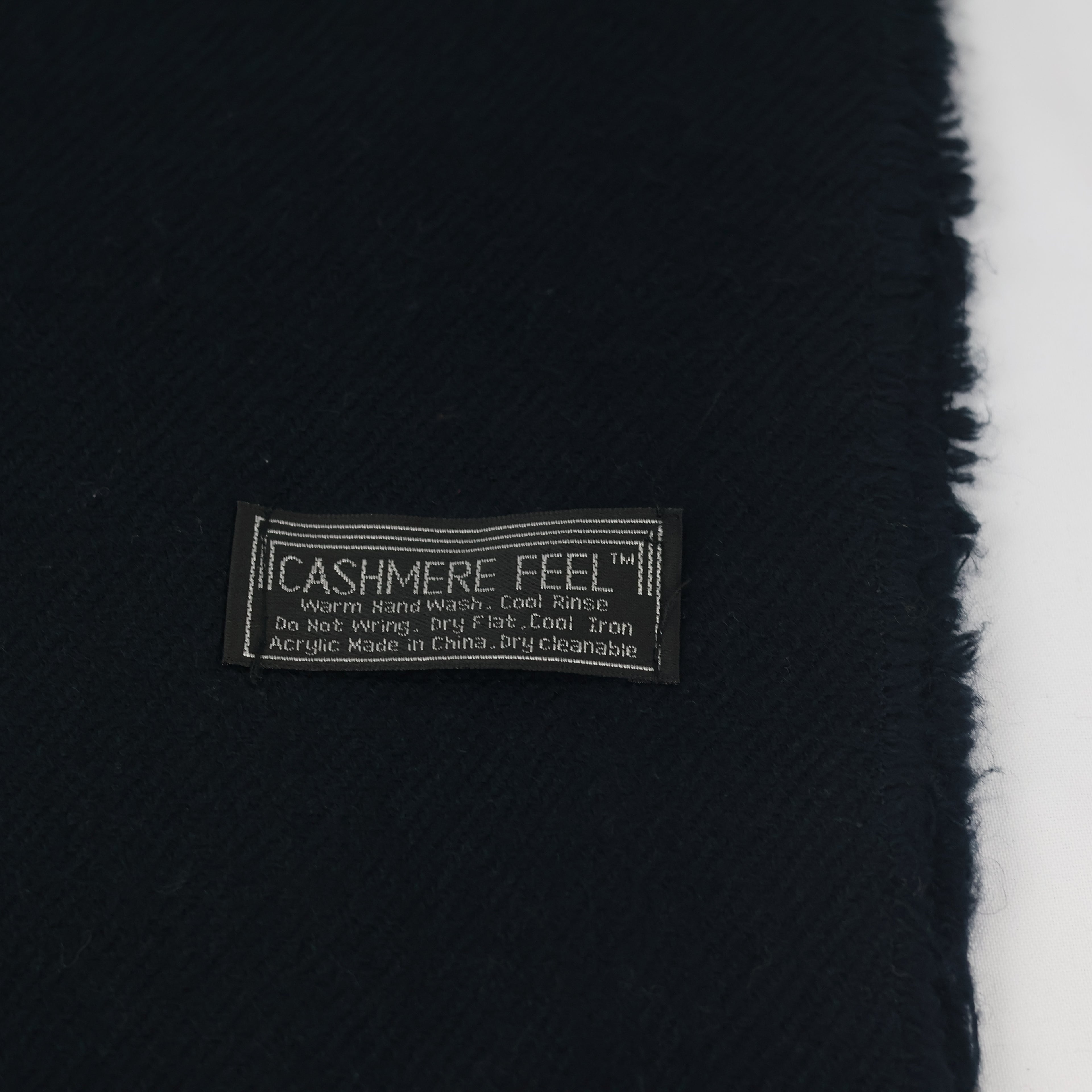 Essential Jet Black Men's Thrifted Scarf - The "Goes With Everything" Muffler