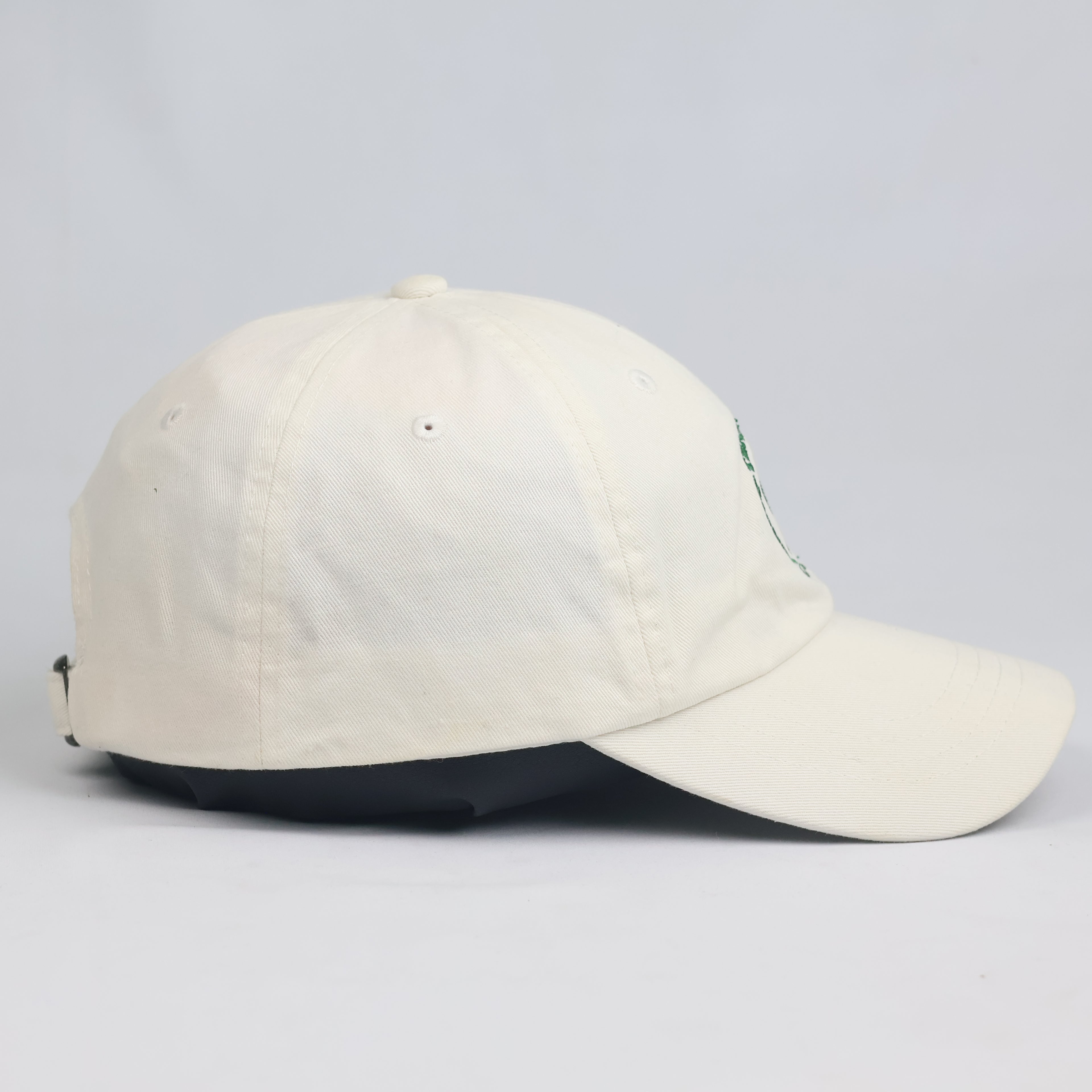 Thrifted "Tennis Club EST.1994" Cream Strapback Cap | Retro Sportswear Dad Hat